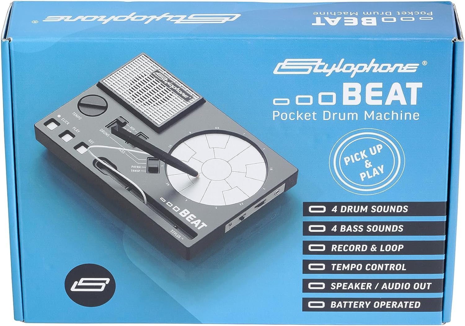 Stylophone Beat - Compact Stylus Drum Machine | 4 Drum Kits & 4 B by Stylophone - Angle View 5