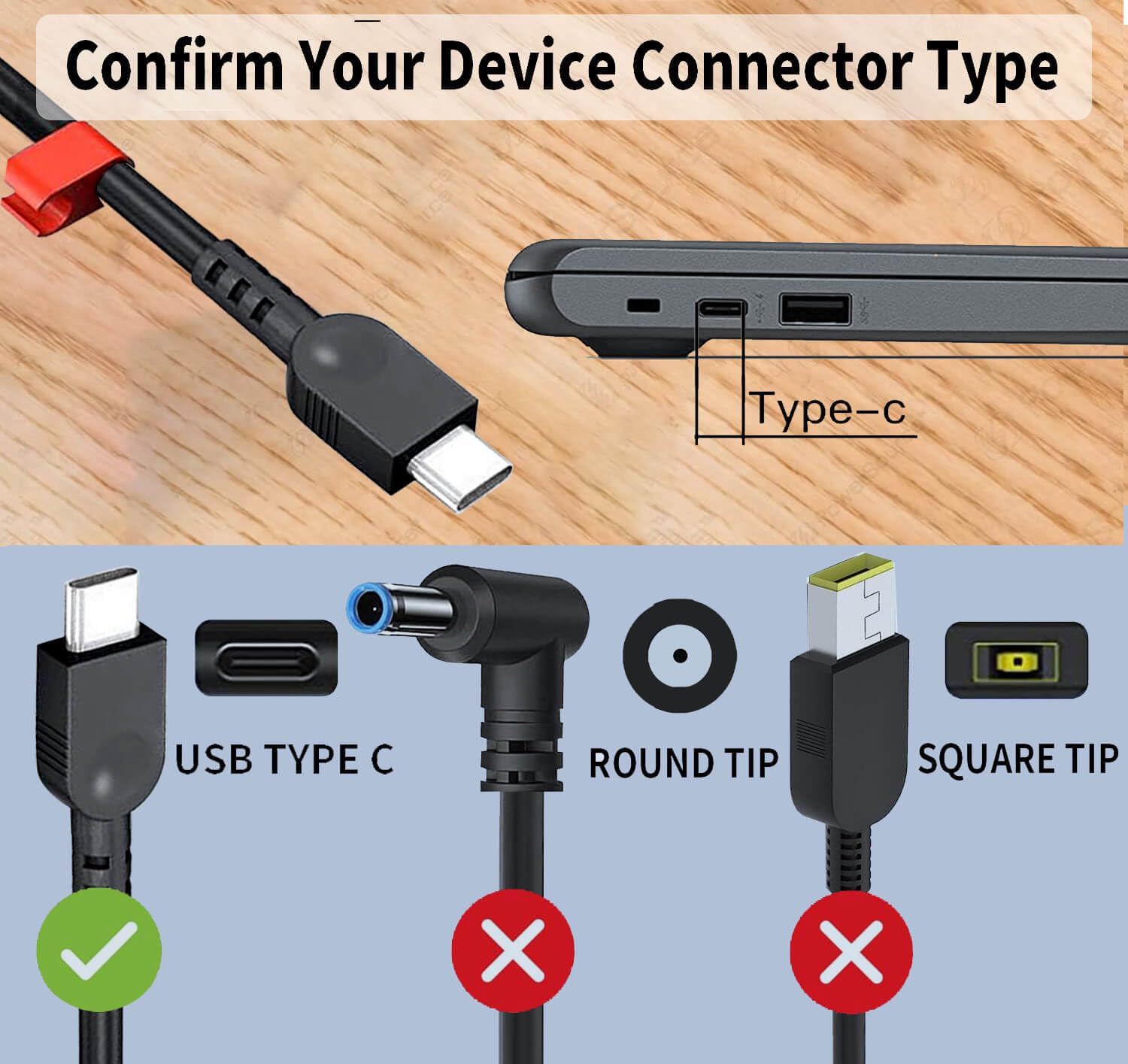 100W USB-C Laptop Charger for Lenovo — Slim & Fast