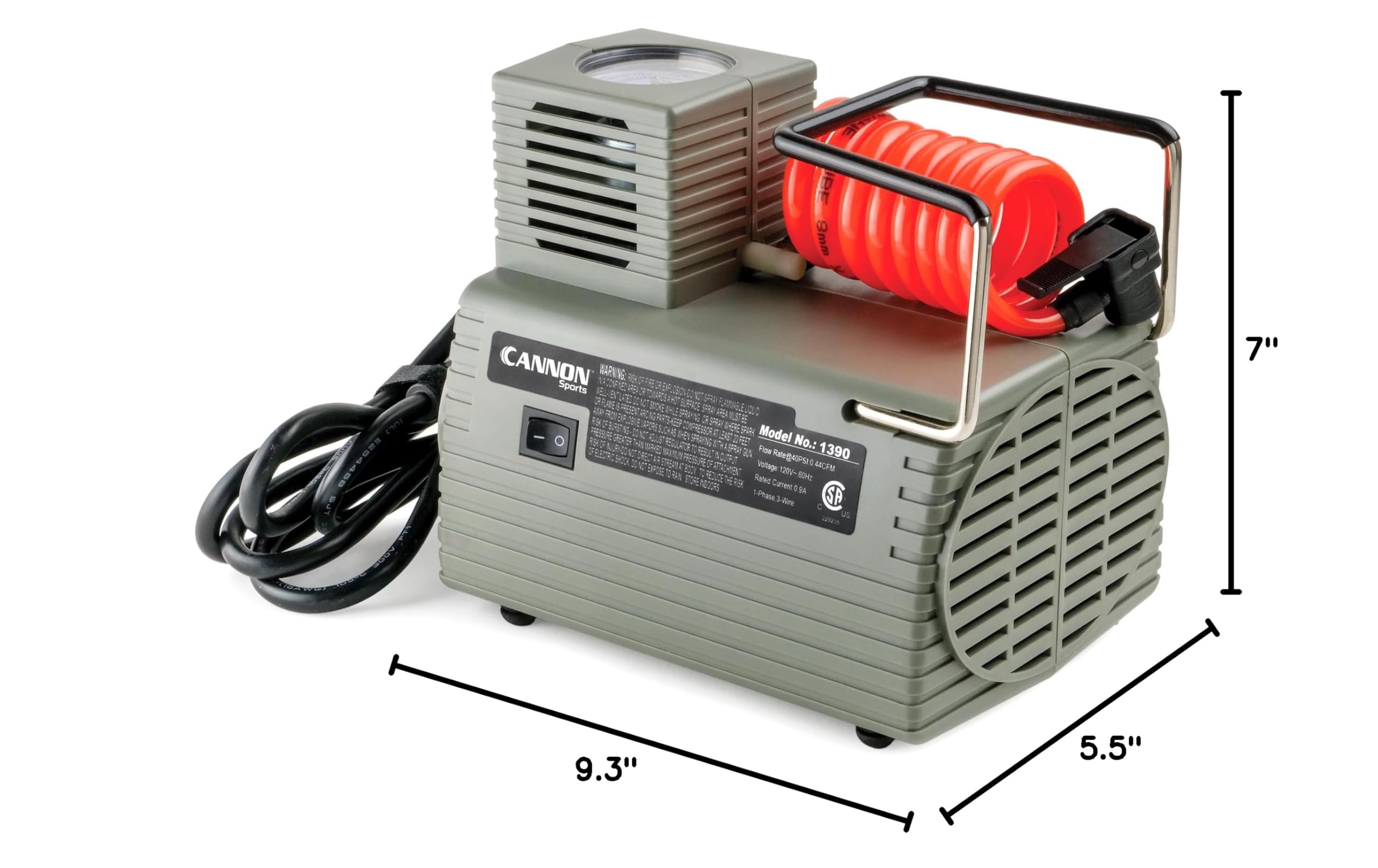 Cannon Sports Electric Ball Inflator Pump with Pressure Gauge - Powerf - View 10