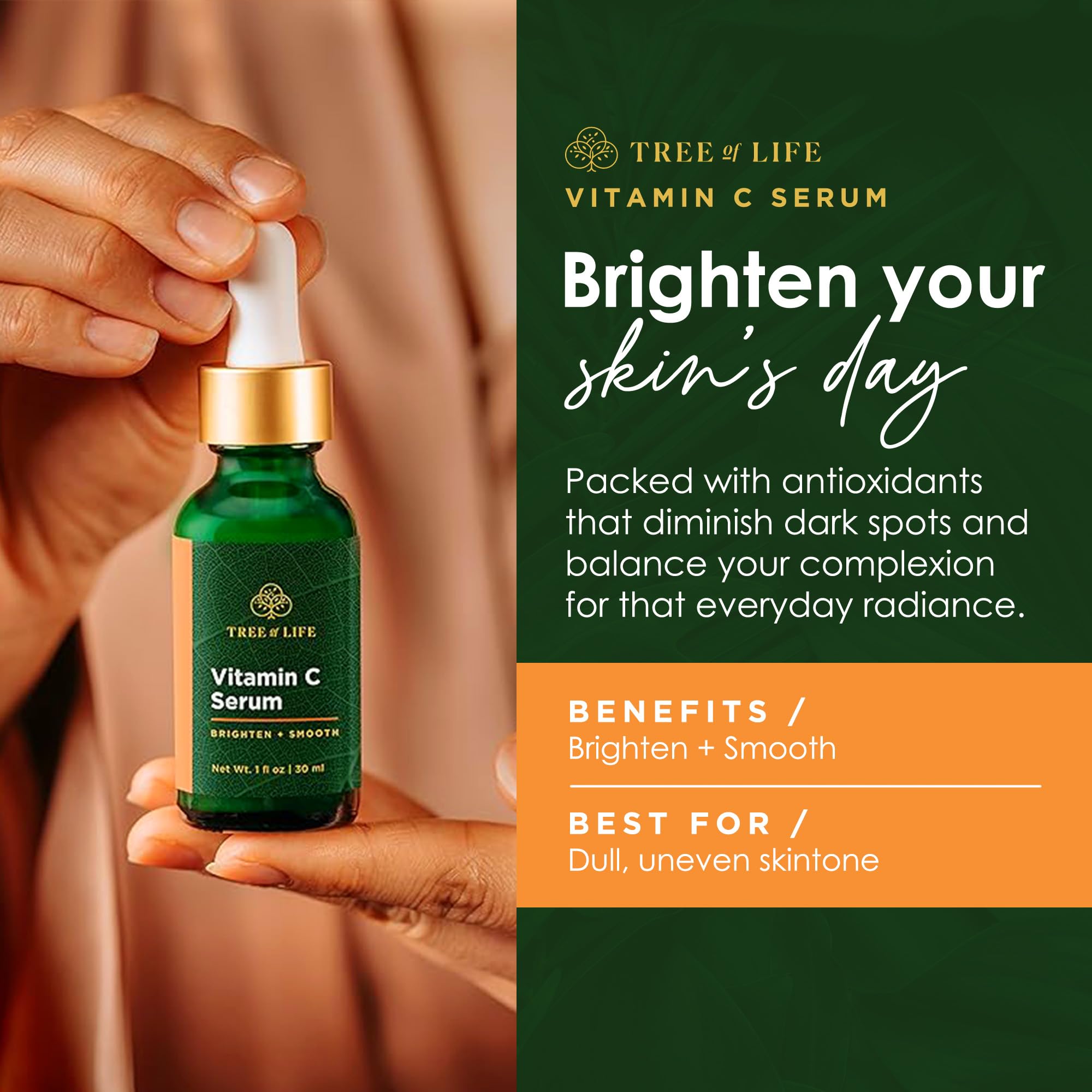 Tree of Life Face Serum Skin Care Set, Vit C, Niacinamide & Peptides Serum - Tree of Life Official Product View 4