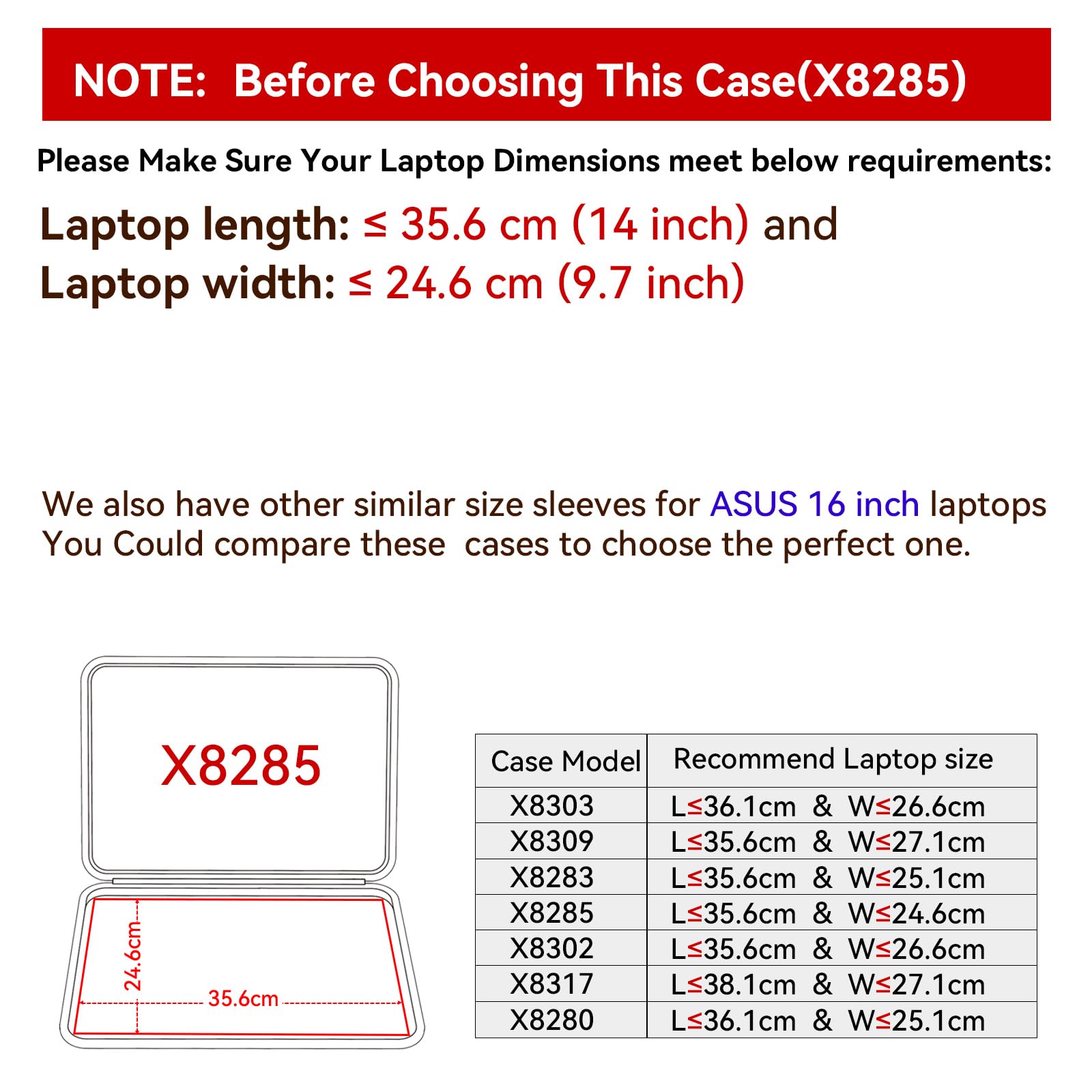 Smatree Hard EVA Protective Sleeve for 16 inch ASUS ROG Flow X16