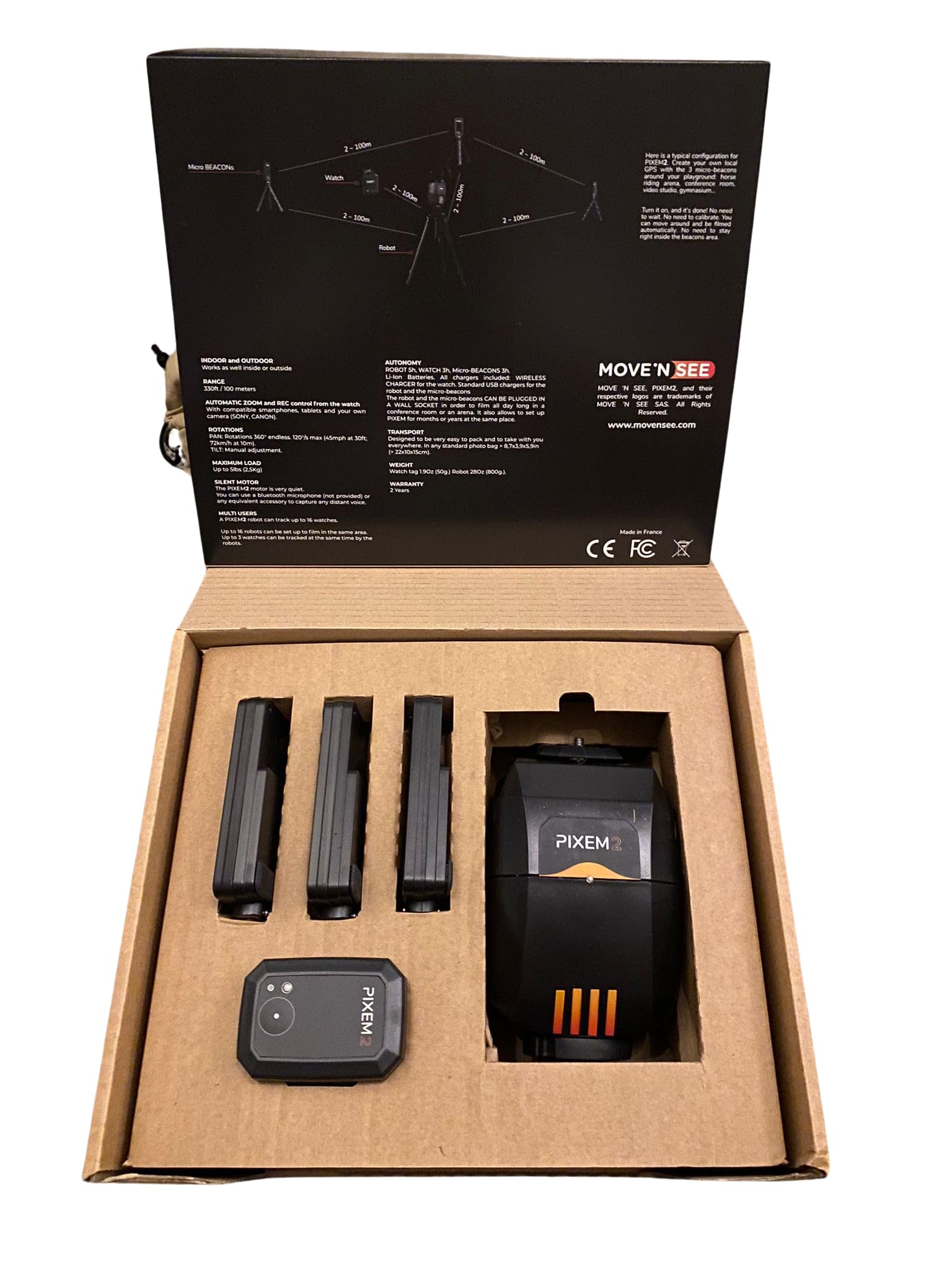 MOVE'N SEE PIXEM 2 Robot Incl. Tripod LITE | Horse Track Pack | Auto F - View 5