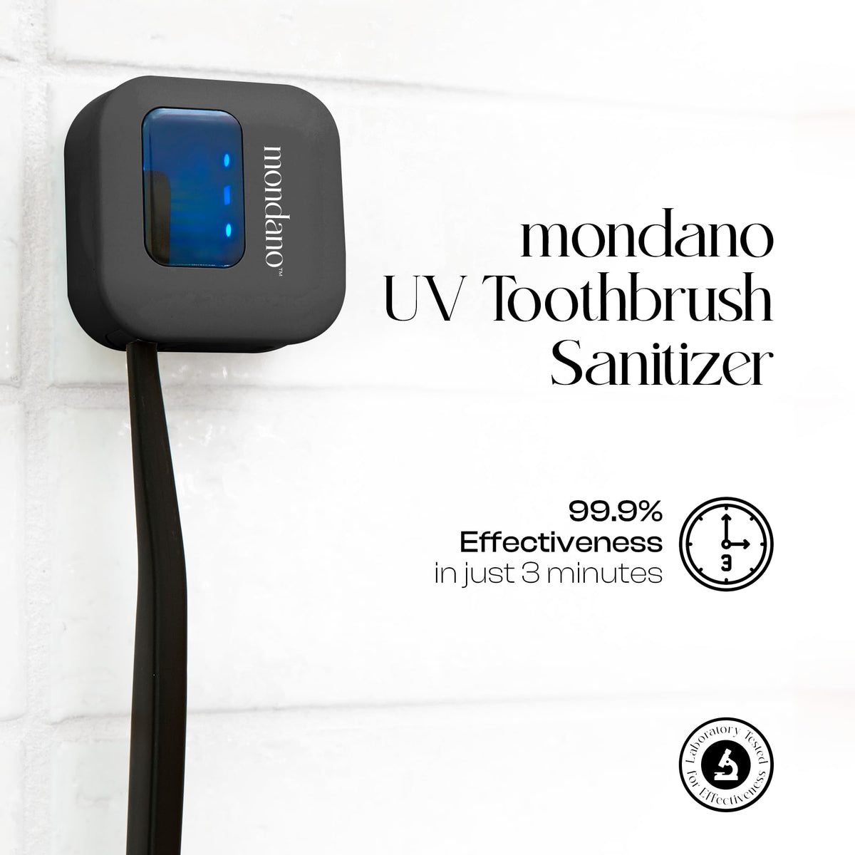 UV C Toothbrush Sanitizer and Holder Travel Case Cover Cap - Mondano Official Imagery - 3