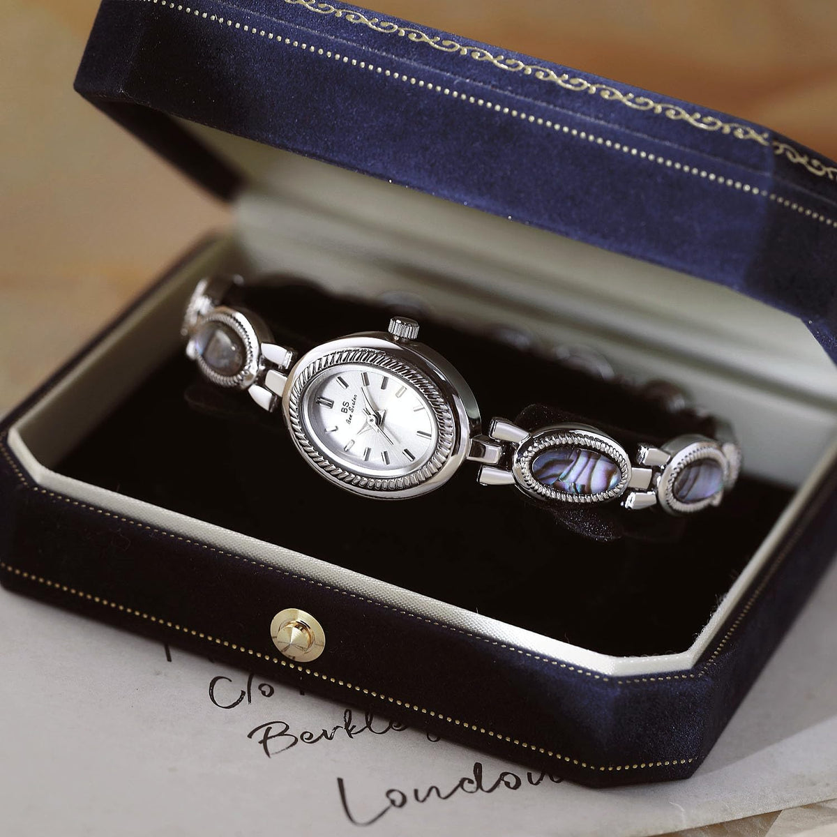 Women s Classic Dainty Pearl Shell Arabic Numerals Oval - CARLIEN Official Imagery - 4