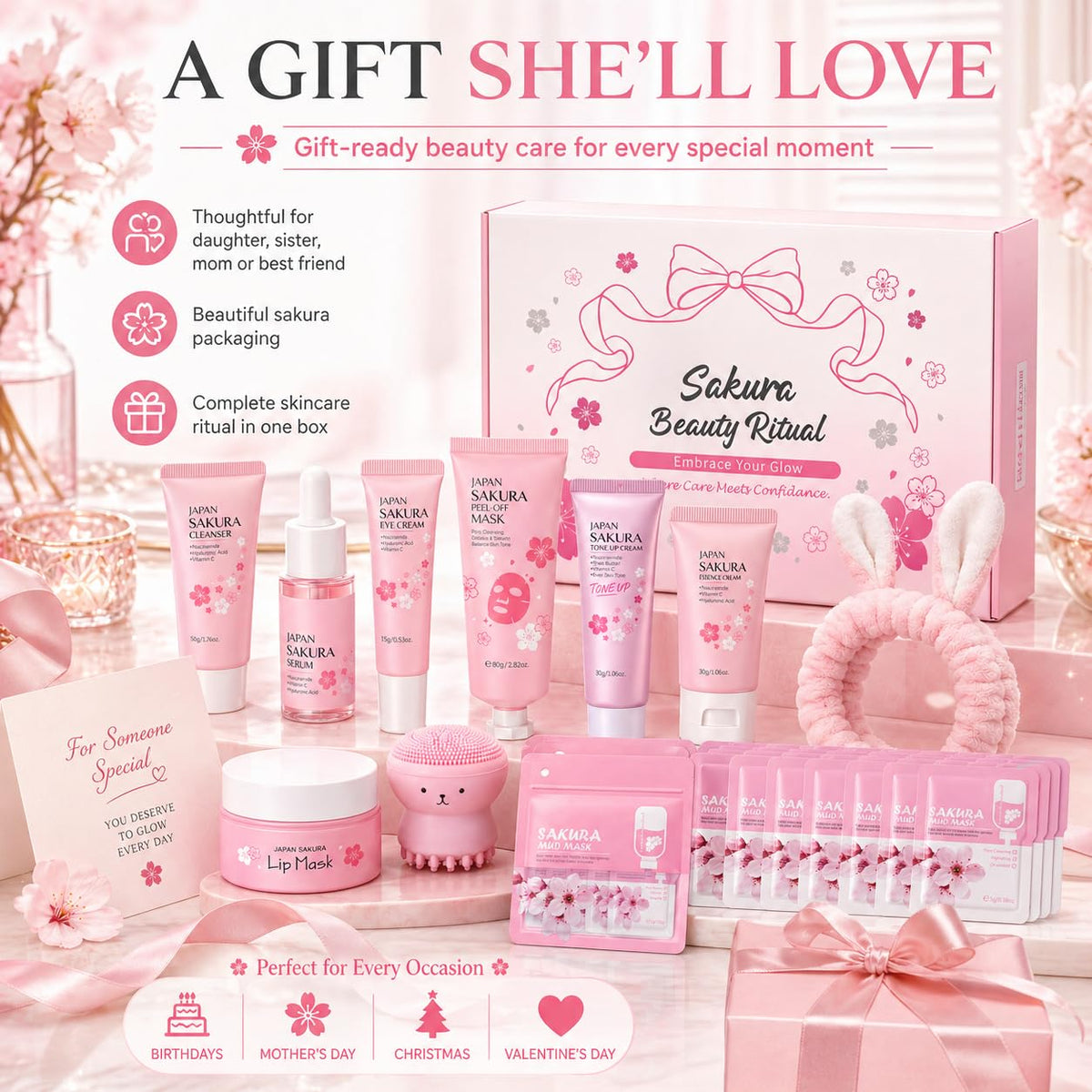 Japan Sakura Skin Care Set For Teen Girls Skincare For Girls - MrCuvaryas Official Imagery - 5