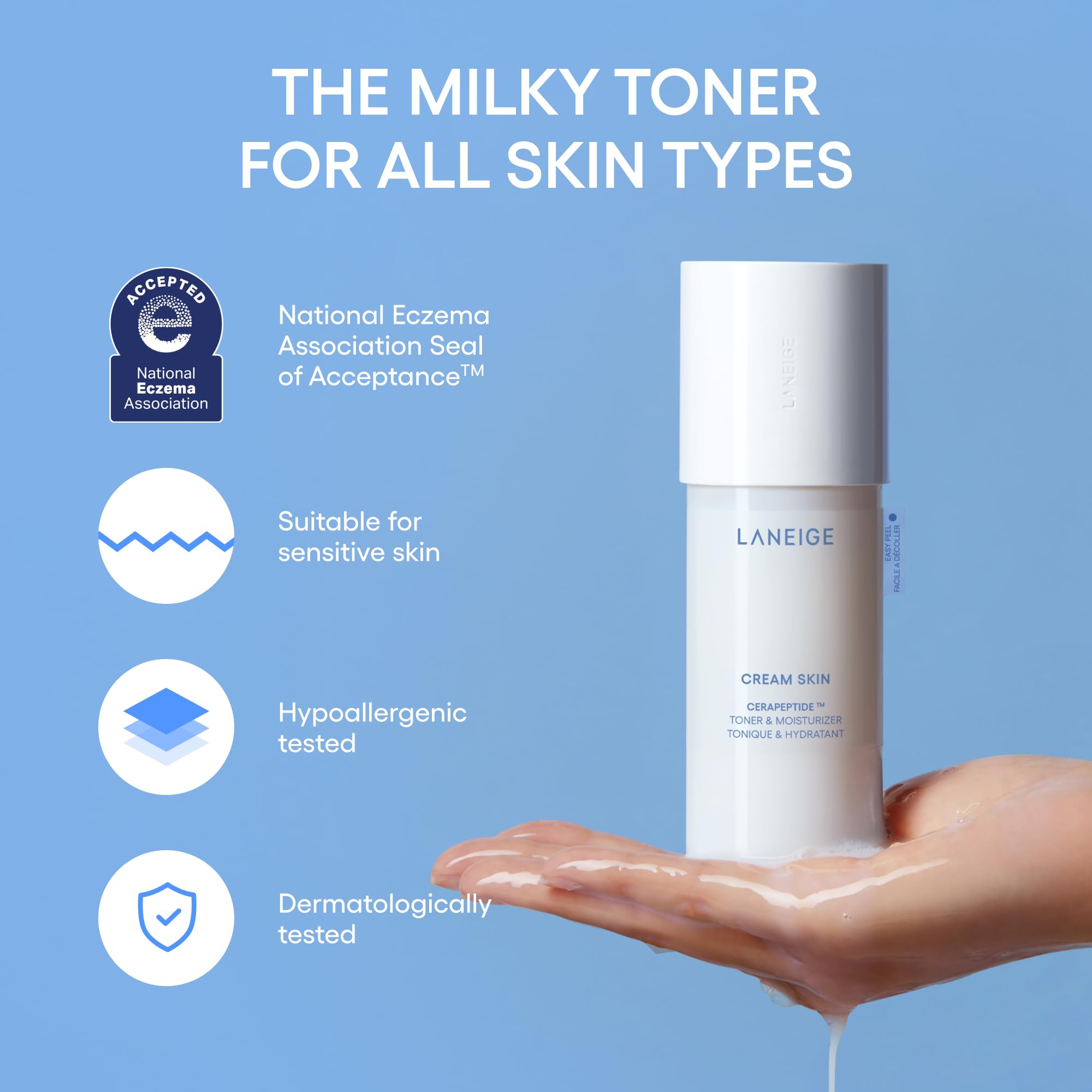 Elefair Tech LANEIGE Cream Skin Toner & Moisturizer - Lightweight Refillable - Elefair Tech Official Product View 4