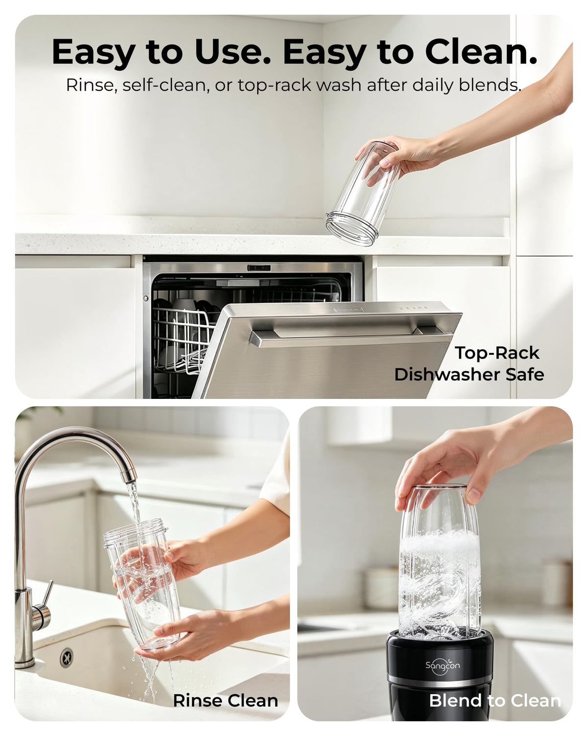 Sangcon 1000W Powerful Personal Smoothies Blender Frozen - sangcon Official Imagery - 8