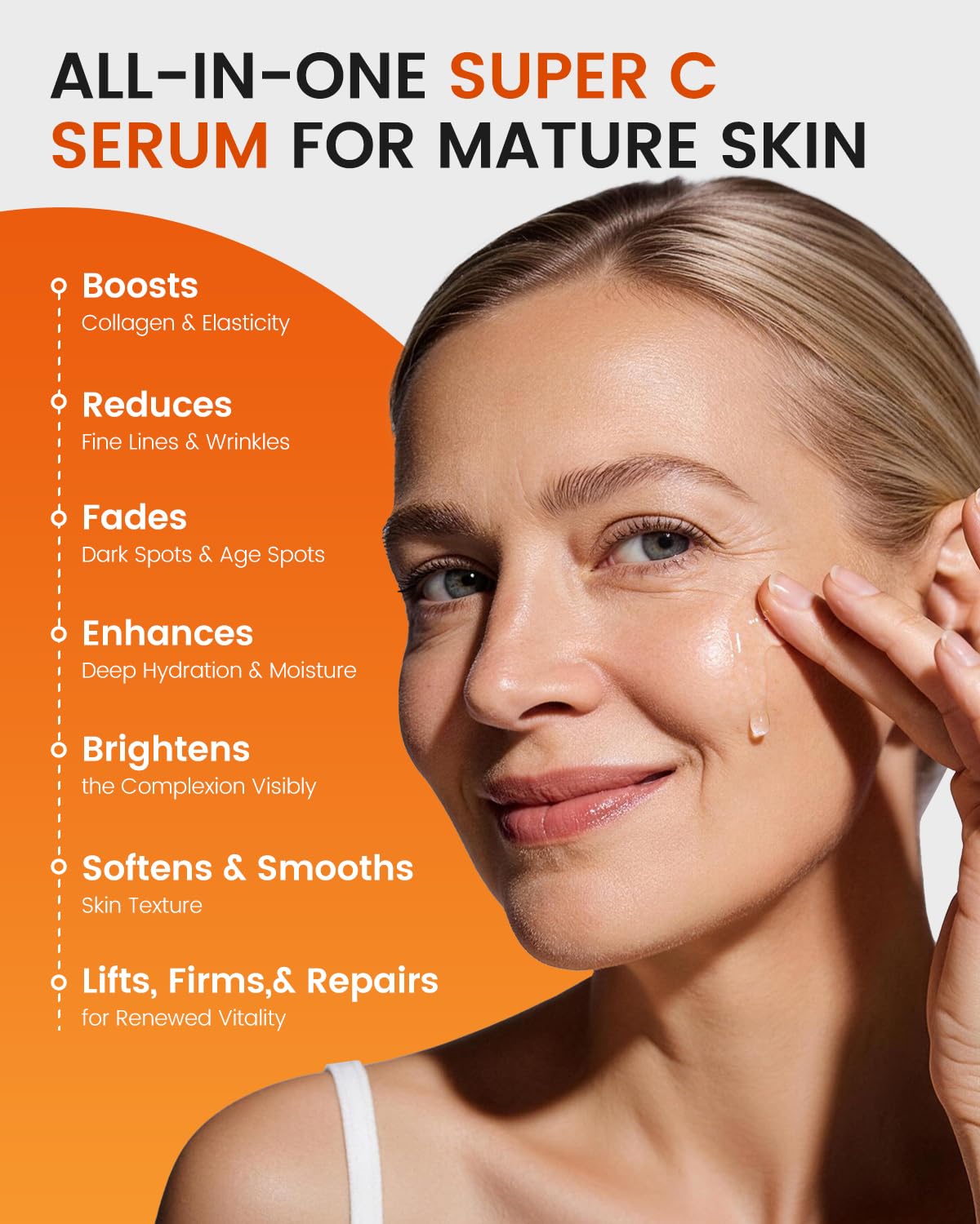 Super C Serum for Mature Skin All in One Vitamin C Serum for - Fioraen Official Imagery - 3