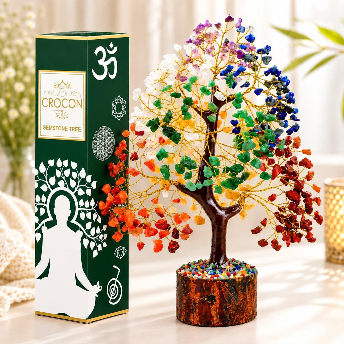 Crocon 7 Chakra Crystal Tree of Life Healing Crystals Tree - Crocon Official Imagery - 8