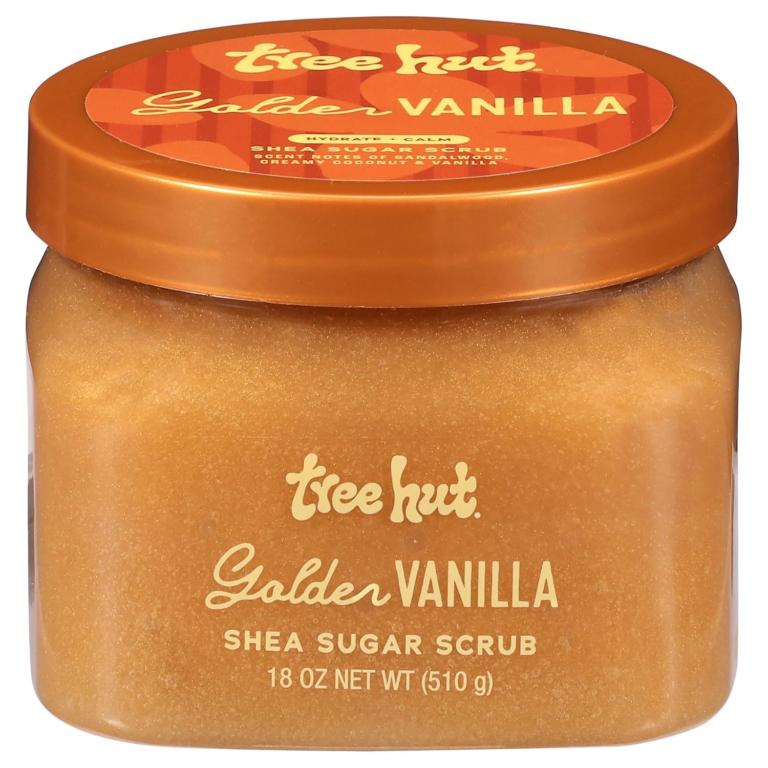 Tree Hut Body Scrub, Golden Vanilla, 18 Oz - Product Imagery