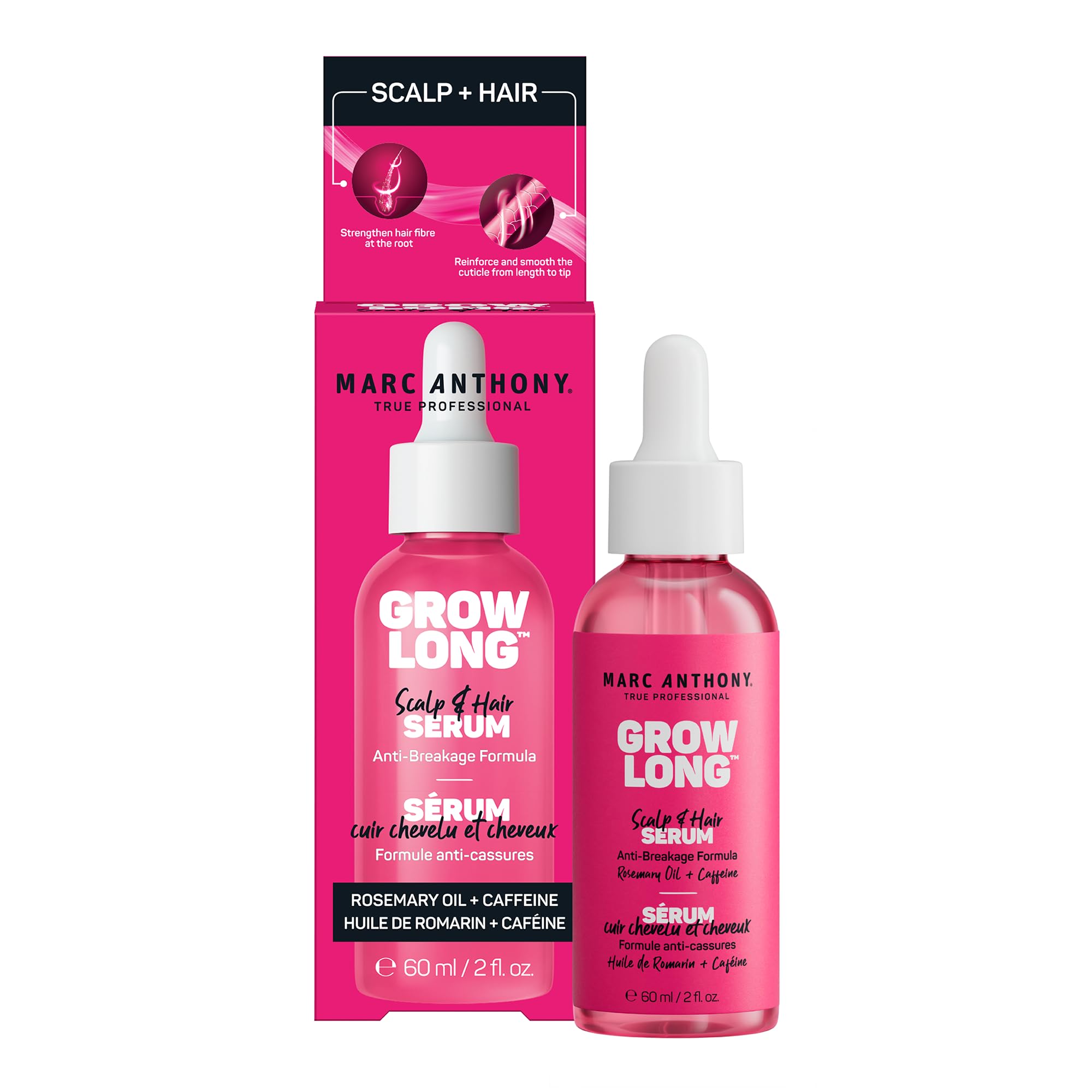 Marc Anthony Grow Long, Anti - Breakage Scalp & Hair Serum with Biotin - Marc Anthony Official Product View 2