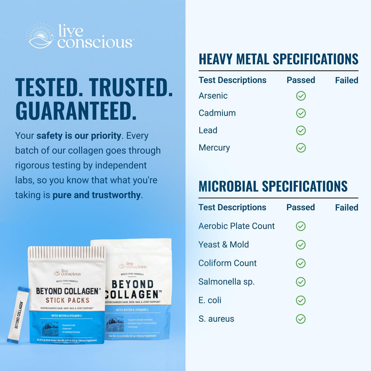 Live Conscious Beyond Collagen Powder for Women Men w Biotin - Live Conscious Official Imagery - 8