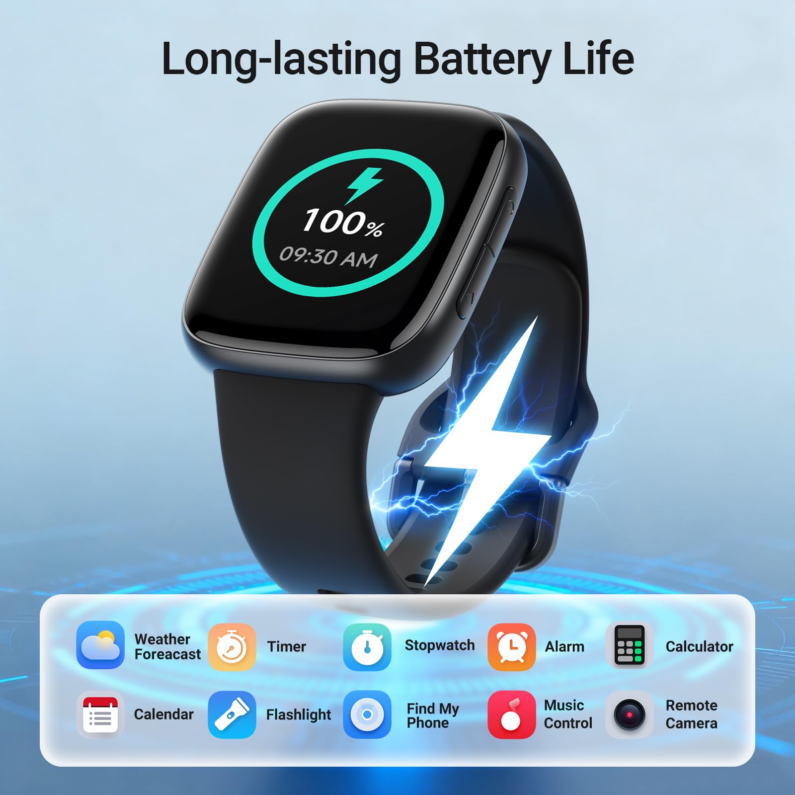 Fitpolo Smart Watch, 1.85" AMOLED Fitness Tracker with Bluetooth Call, - View 8