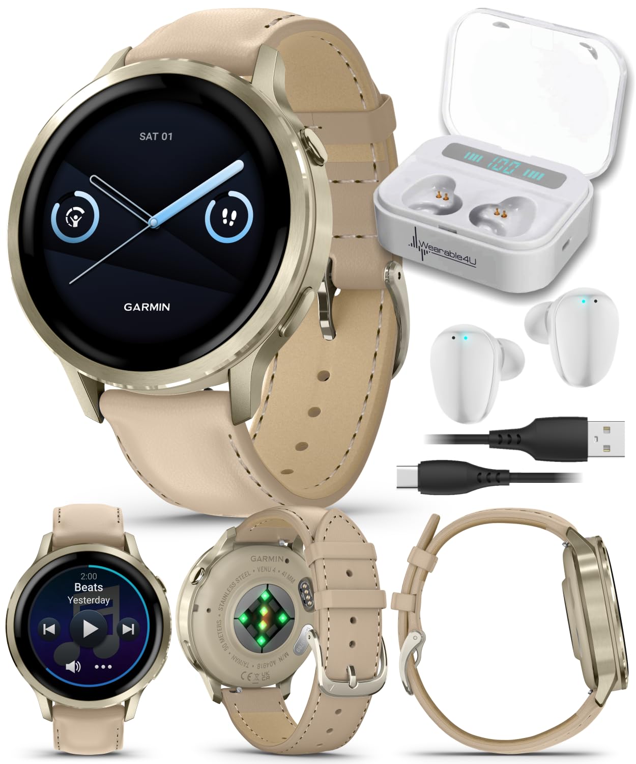Garmin Venu 4 45mm AMOLED Advanced Health & Fitness GPS Smartwatch, Br - View 10