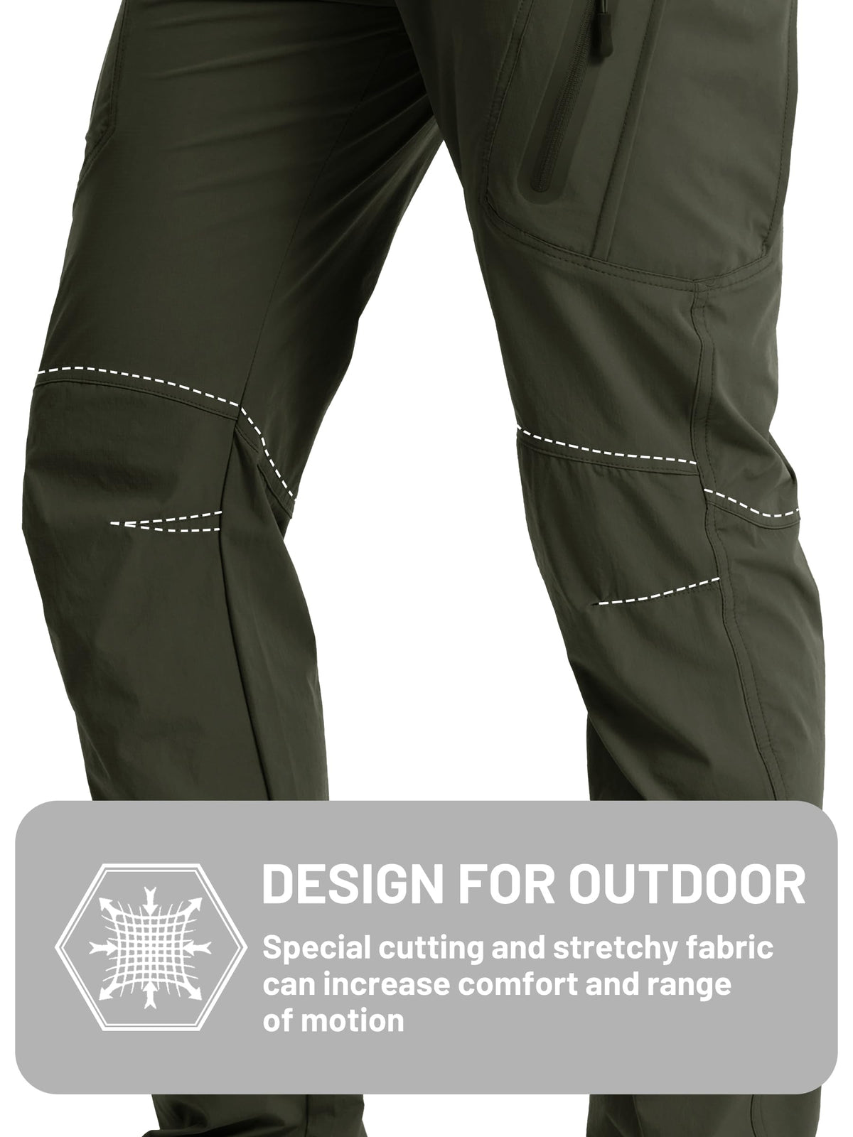 TACVASEN Men s Lightweight Hiking Tactical Pants Waterproof - TACVASEN Official Imagery - 7