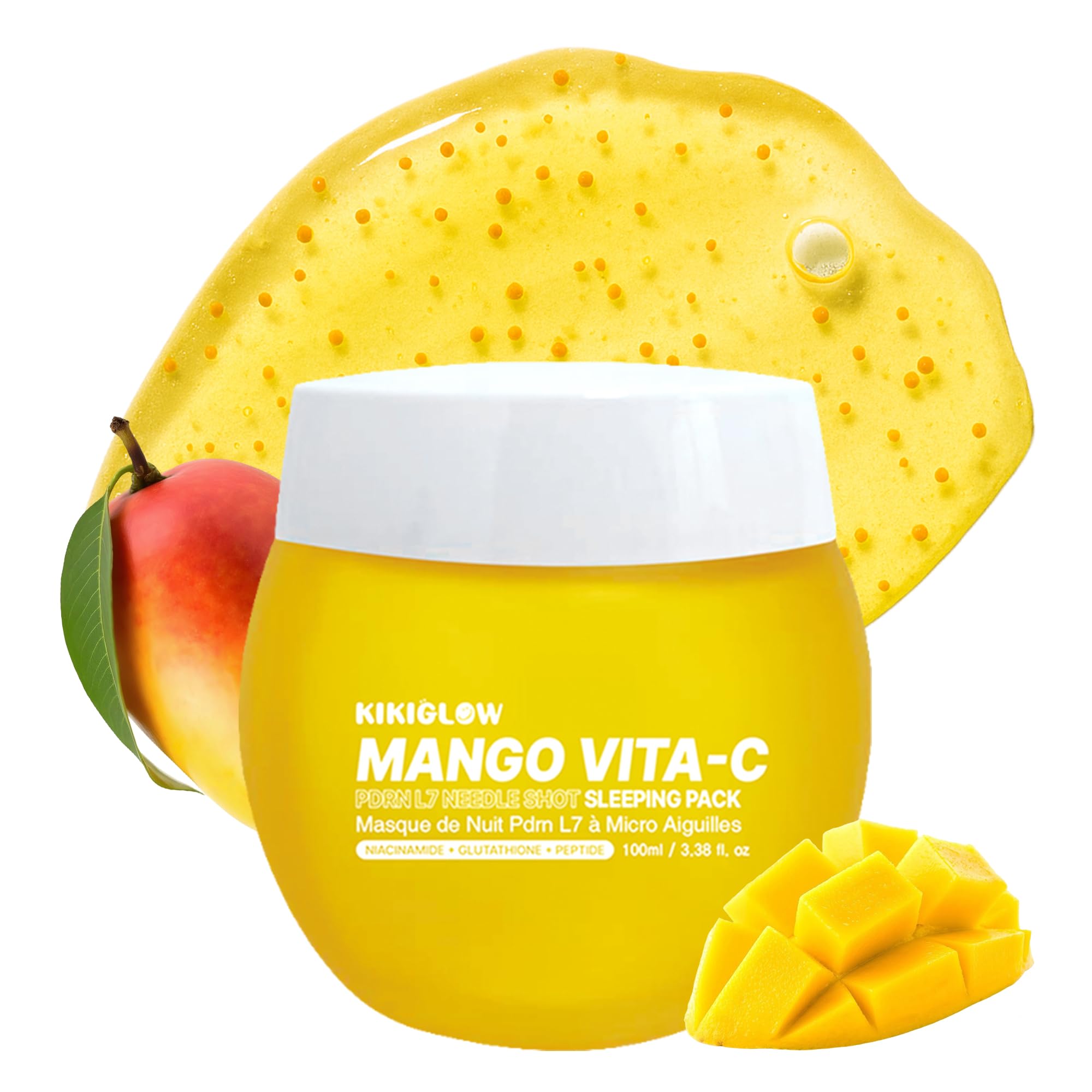 Mango Vita-C PDRN L7 Needle Shot Sleeping Pack 50ml(3.38 fl oz)– - KIKIGLOW