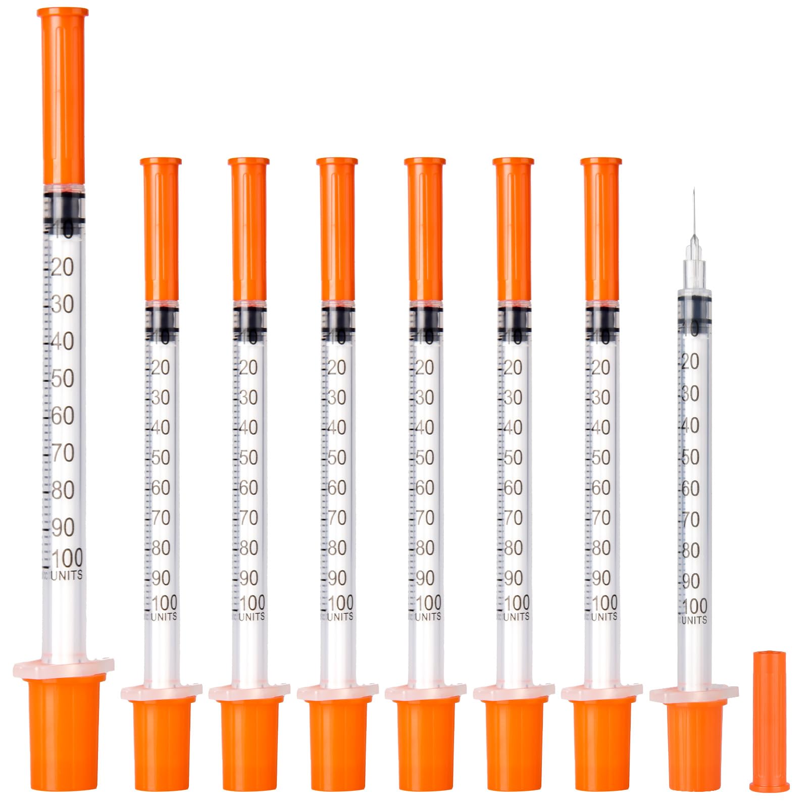 JIUPULL U-100 Syringes, 31G 5/16"   1ml/cc Disposable Syringe, 30 - JIUPULL Official Product View 1