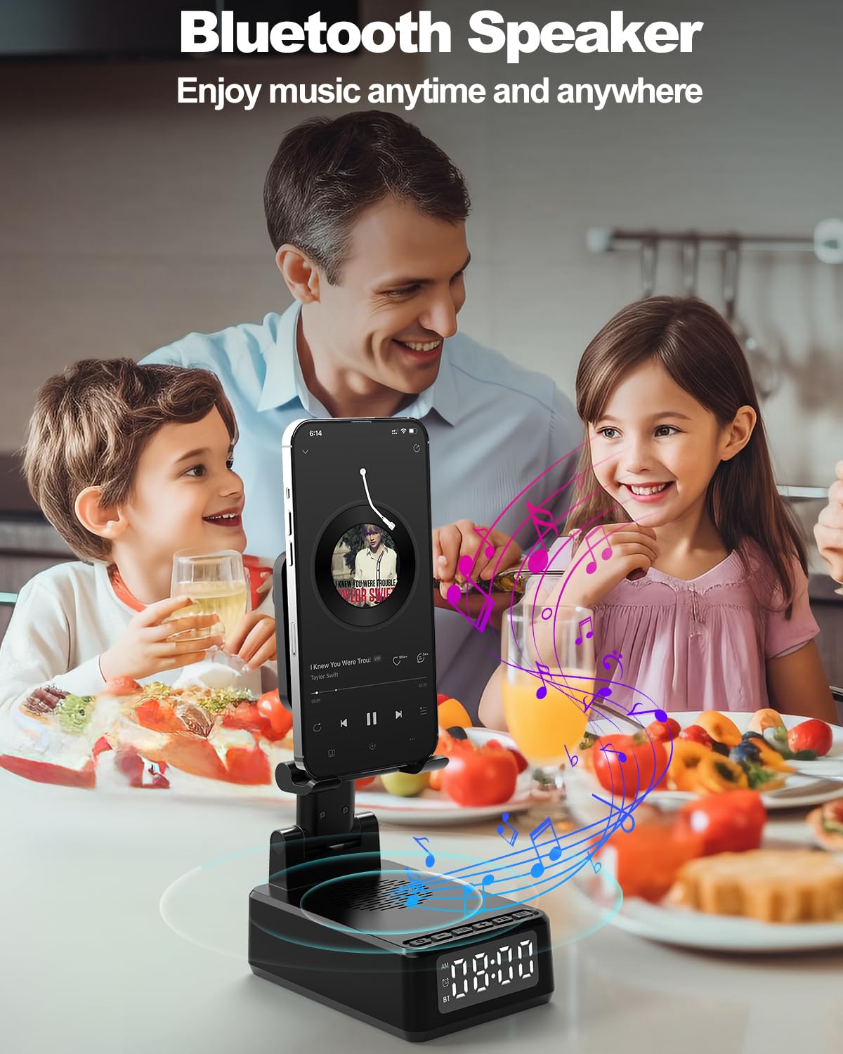 Gifts for Men Wireless Phone Charger Stand with Bluetooth - WamGra Official Imagery - 5