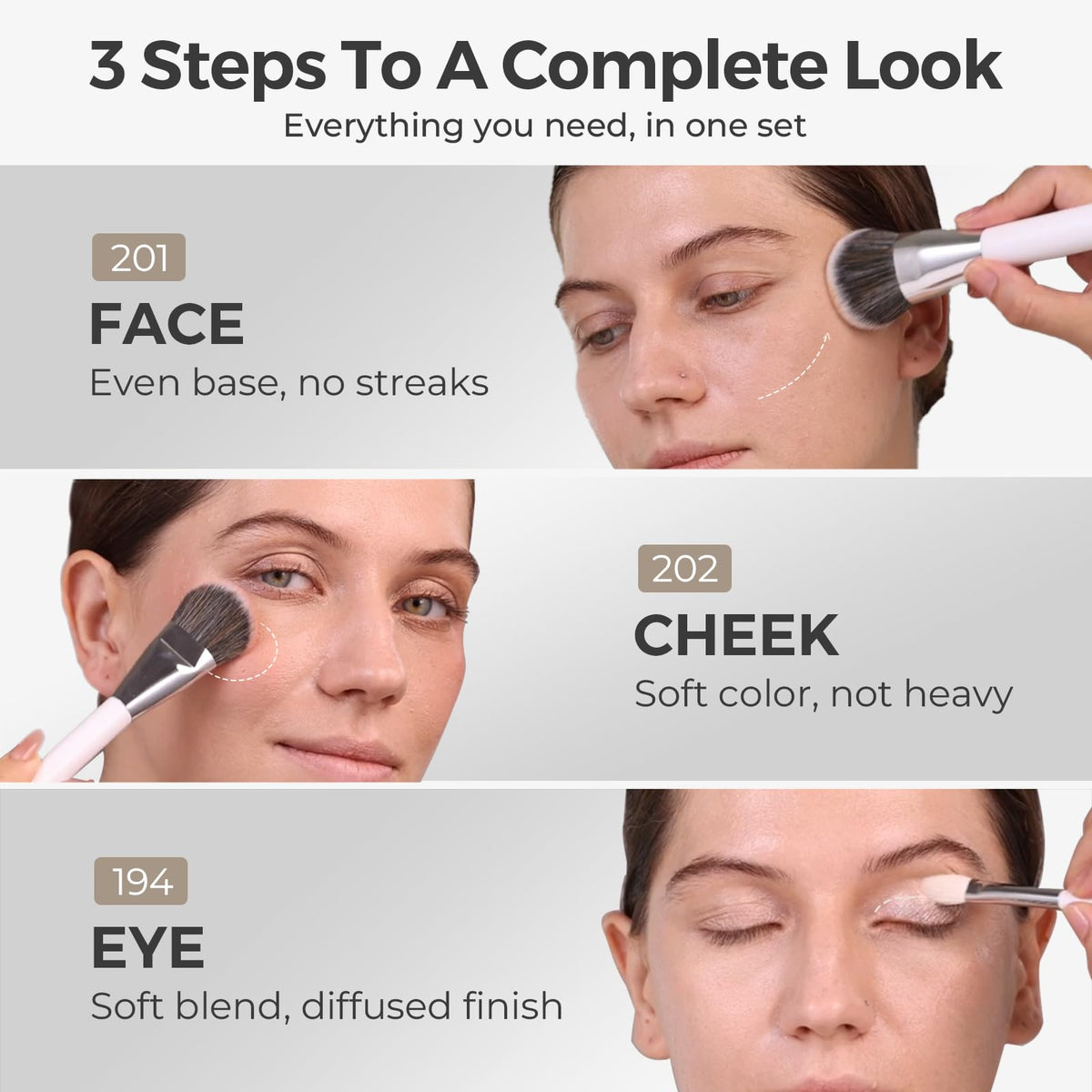 Makeup Brushes Set Albeaut 7Pcs Face Eyeshadow Brushes Kit - ALBEAUT Official Imagery - 7