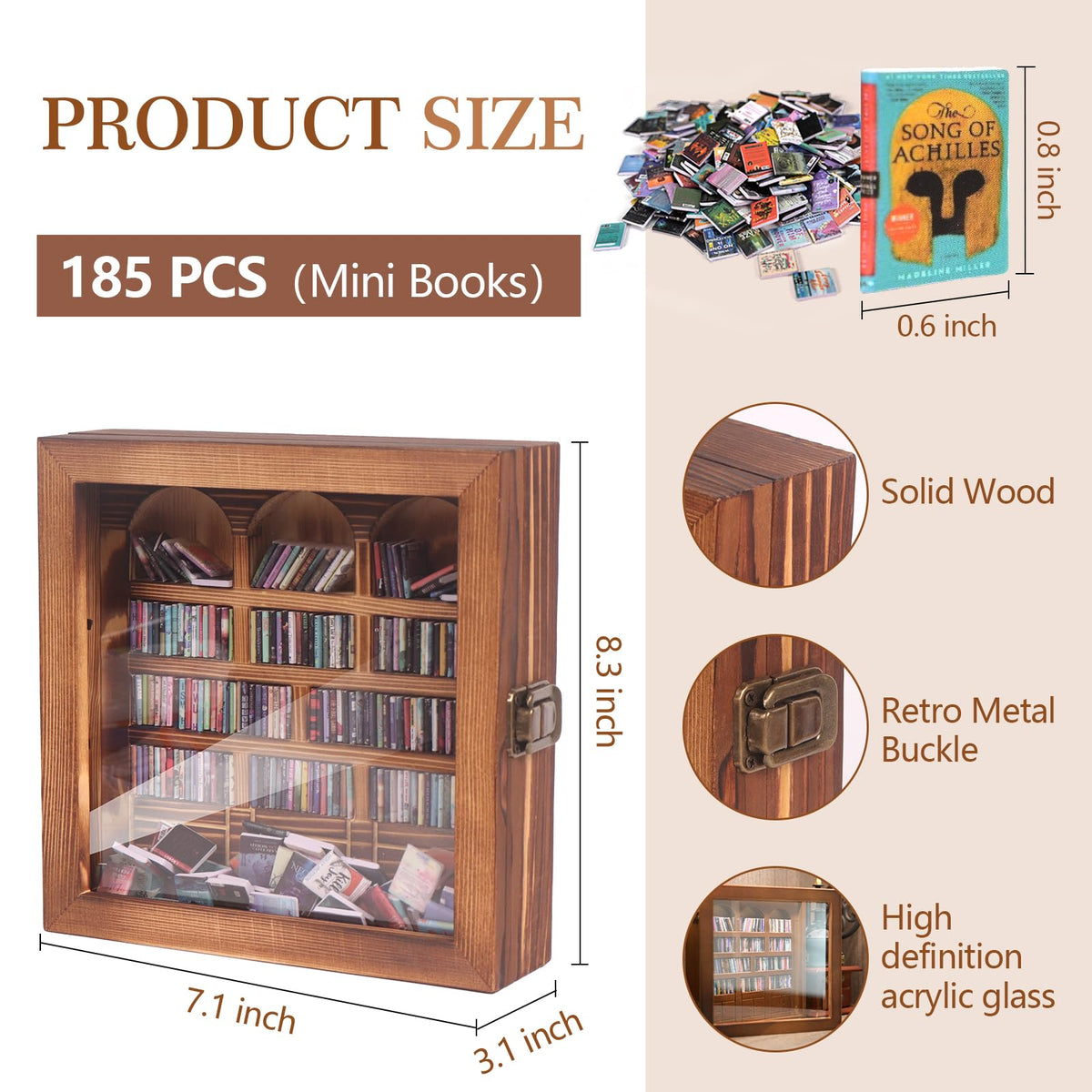 Anxiety Bookshelf Mini Books Display for Stress Relief and - WifePro Official Imagery - 4