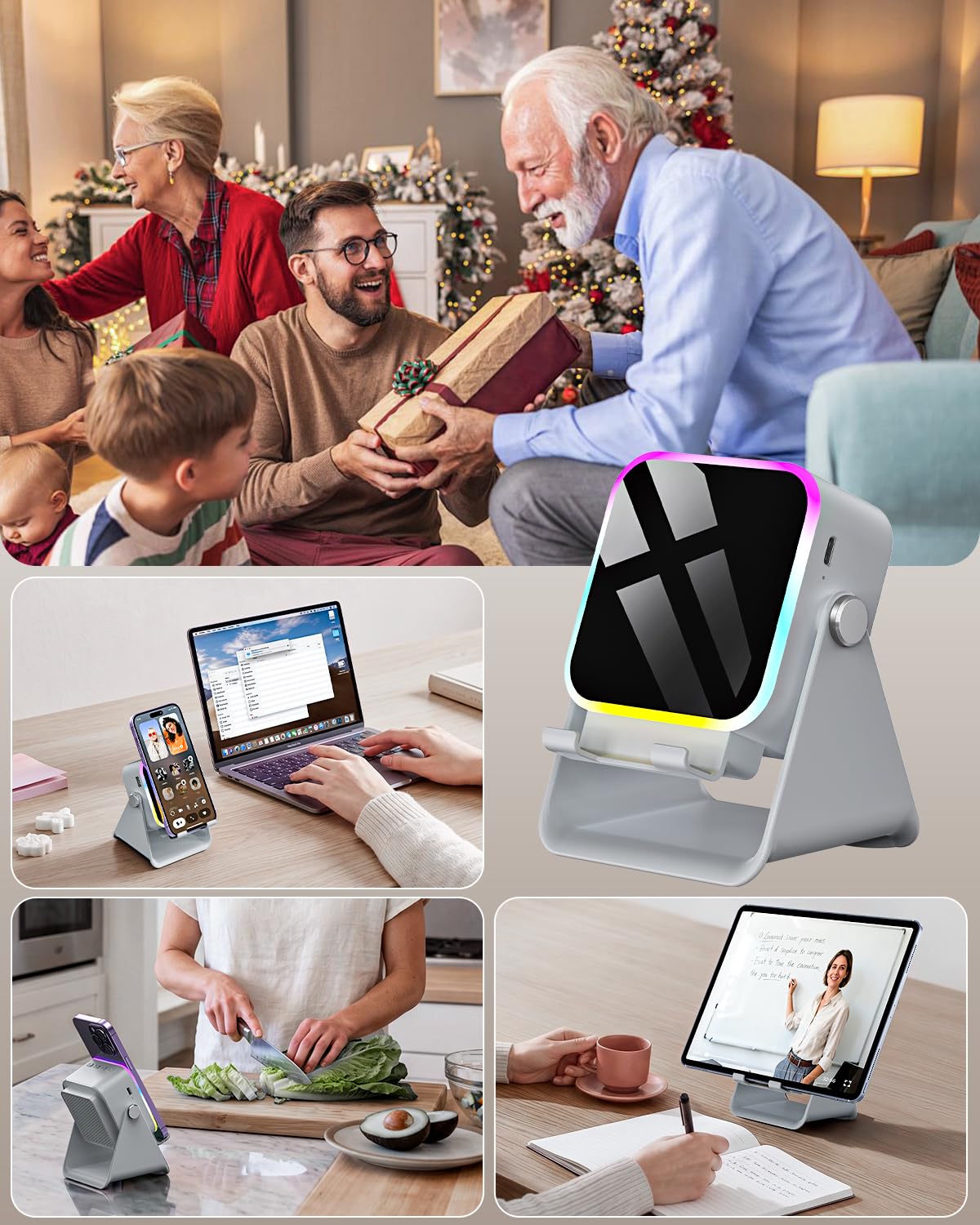 Oresoc Induction Speaker 5-in-1 Bluetooth Audio for iPhone Android with Phone St - Oresoc Official Product View 6