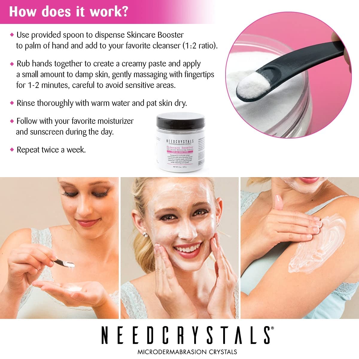 Microdermabrasion Crystals 4 oz - NeedCrystals Official Imagery - 4
