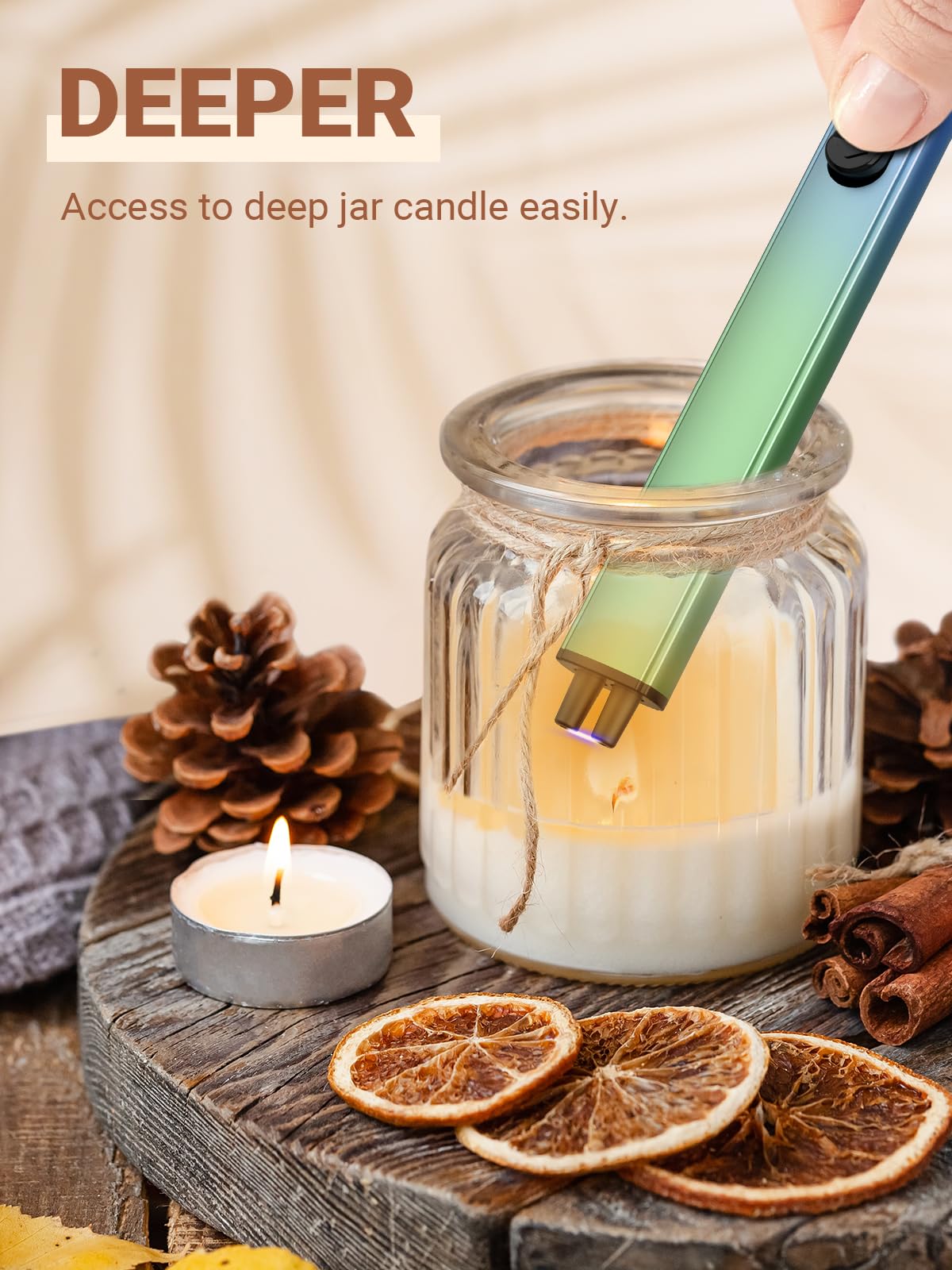 Long Candle Lighter Christmas Stocking Stuffers for Women - CAREVER Official Imagery - 3