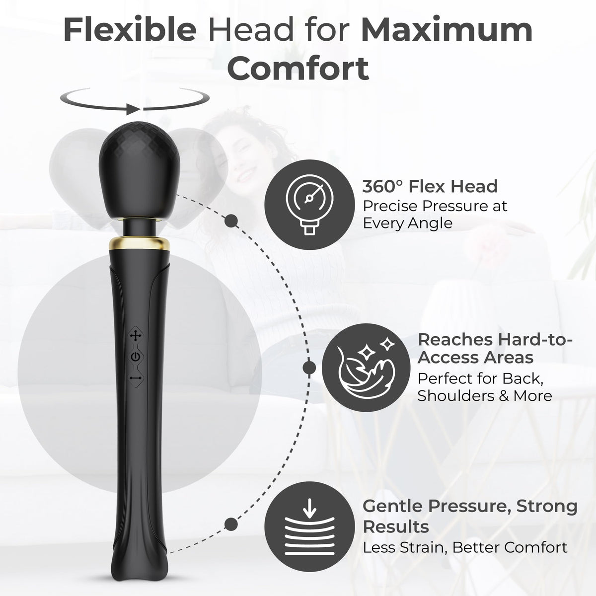 Handheld Cordless Personal Wand Massager - LIMENEST Official Imagery - 7