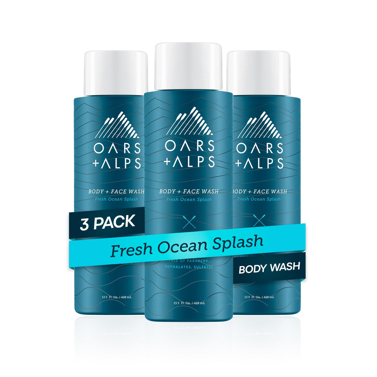 Oars Alps Mens Body Face Wash Moisturizing Body Wash 3pk 13 - Oars + Alps Official Imagery - 2