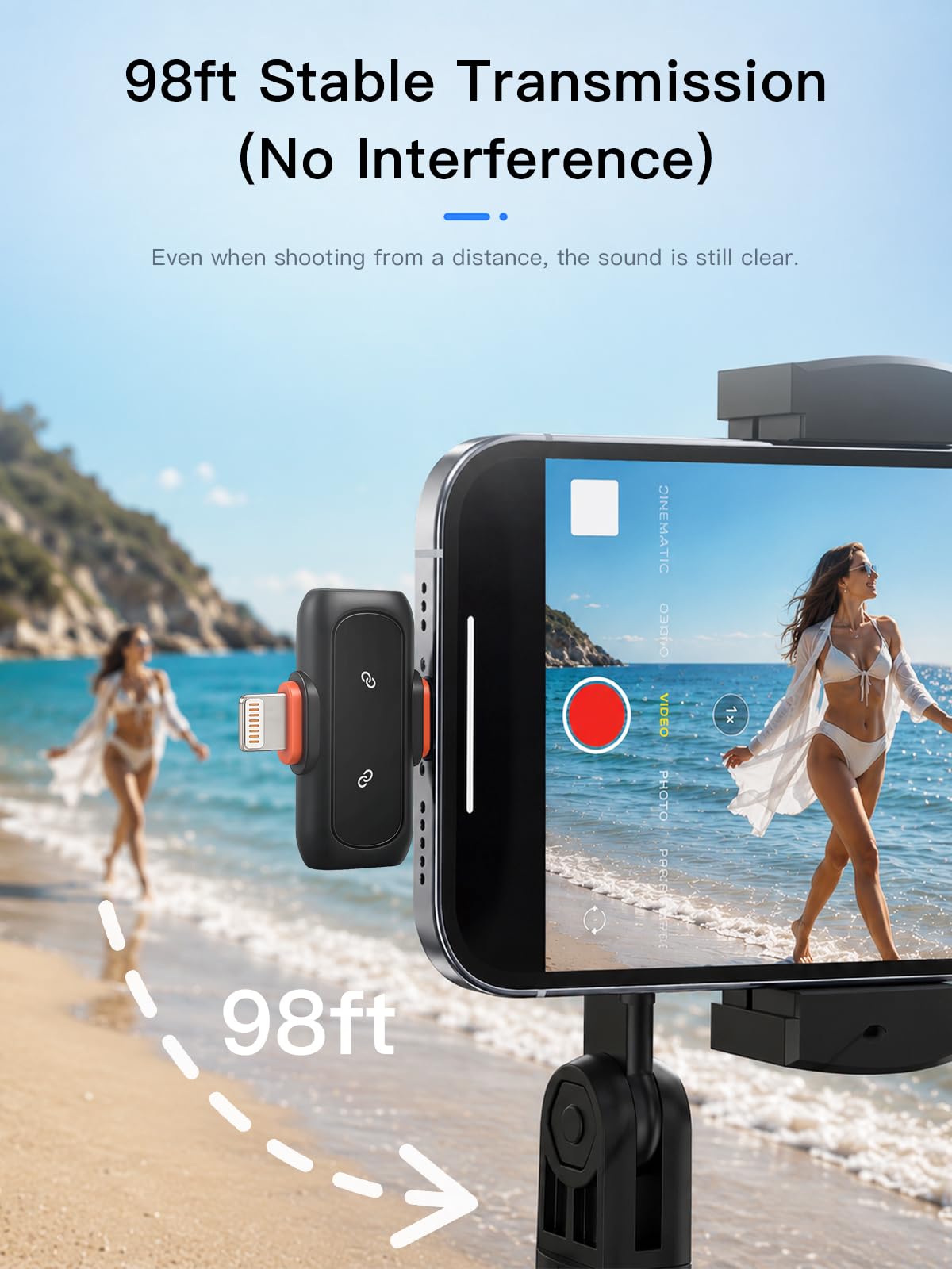 Wireless Microphone for iPhone Android Dual Lavalier Mini - Amazpro Official Imagery - 8