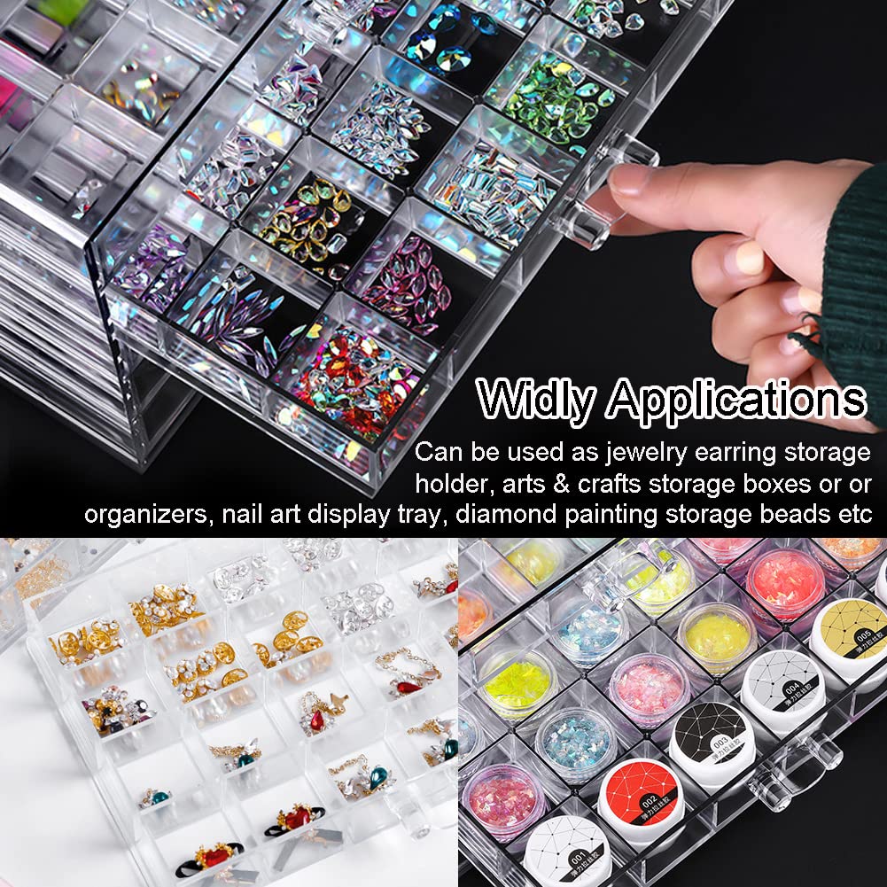 YUFONG Earring Storage Box Organizer 5 Drawers with 120 - YUFONG Official Imagery - 4