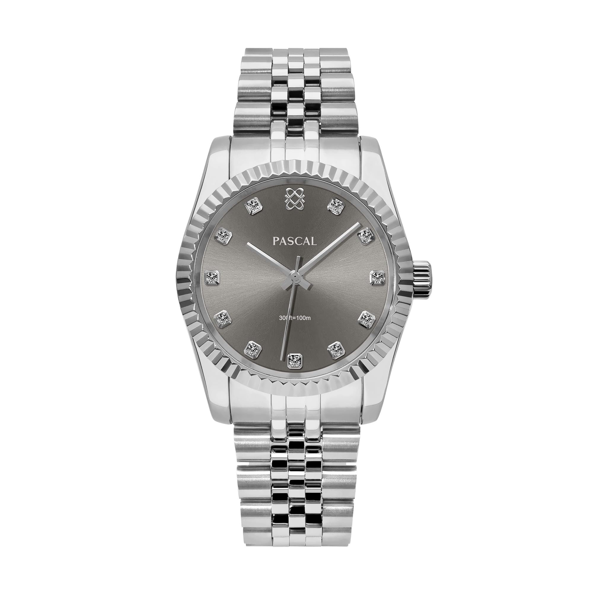 PASCAL Timeless Classic Diamond Watch for Women Men, Swiss Quartz - Product Imagery