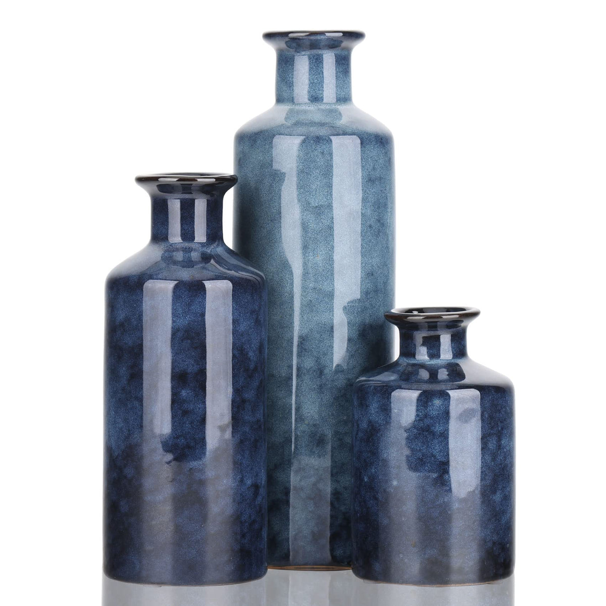 Blue Ceramic Vase Set - QIANLING Official Imagery - 1