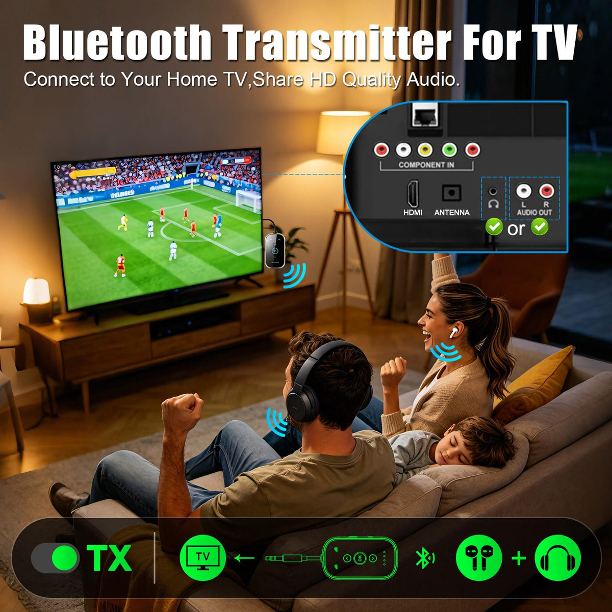 Bluetooth 6 0 Transmitter Receiver Airplane TV Gym Wireless - Xmagpot Official Imagery - 6