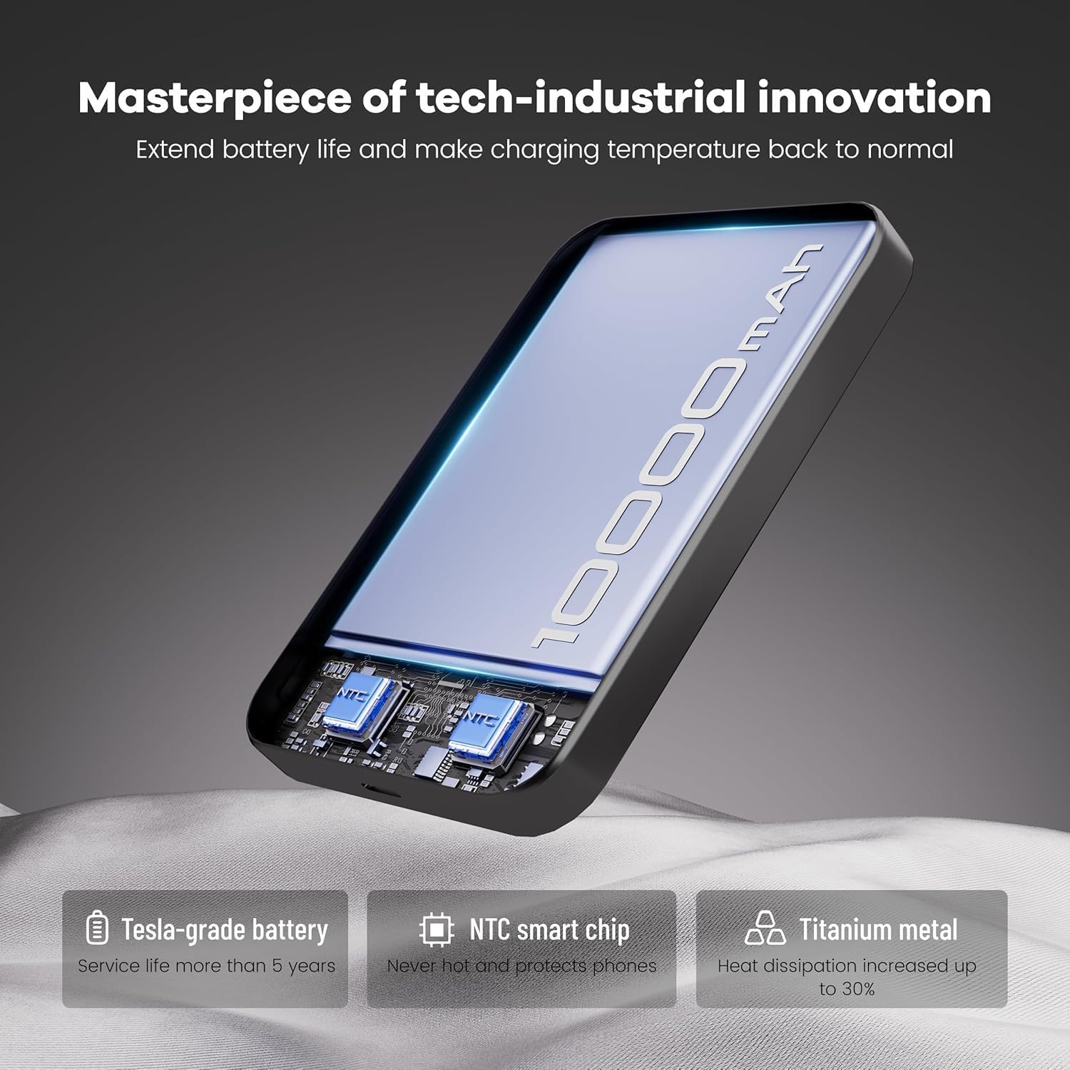 Magnetic Portable Charger Industry First Titanium Power Bank - Catmart Official Imagery - 3