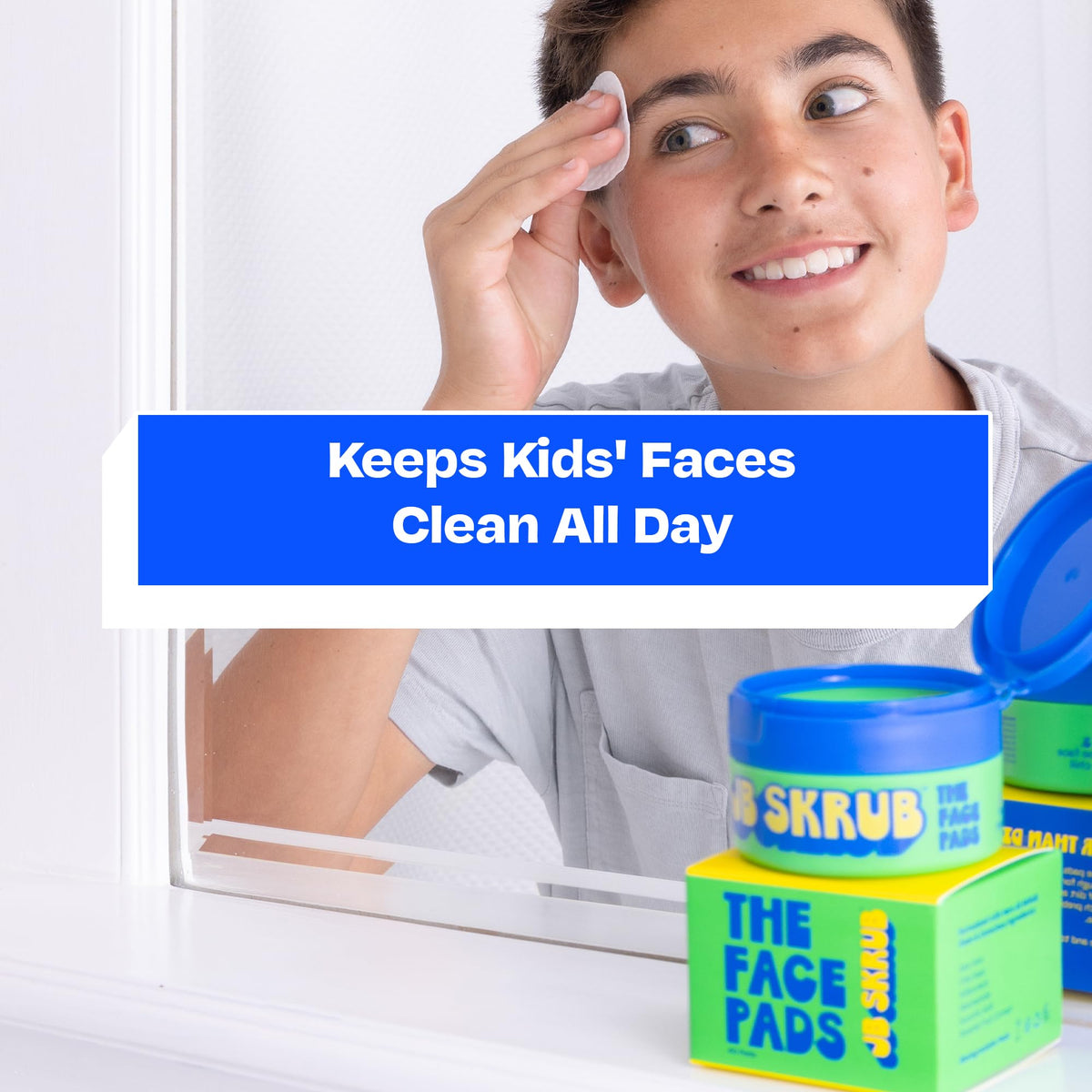Acne Face Wipes for Teen Boys 40 Cleansing Pads with - JB SKRUB Official Imagery - 8