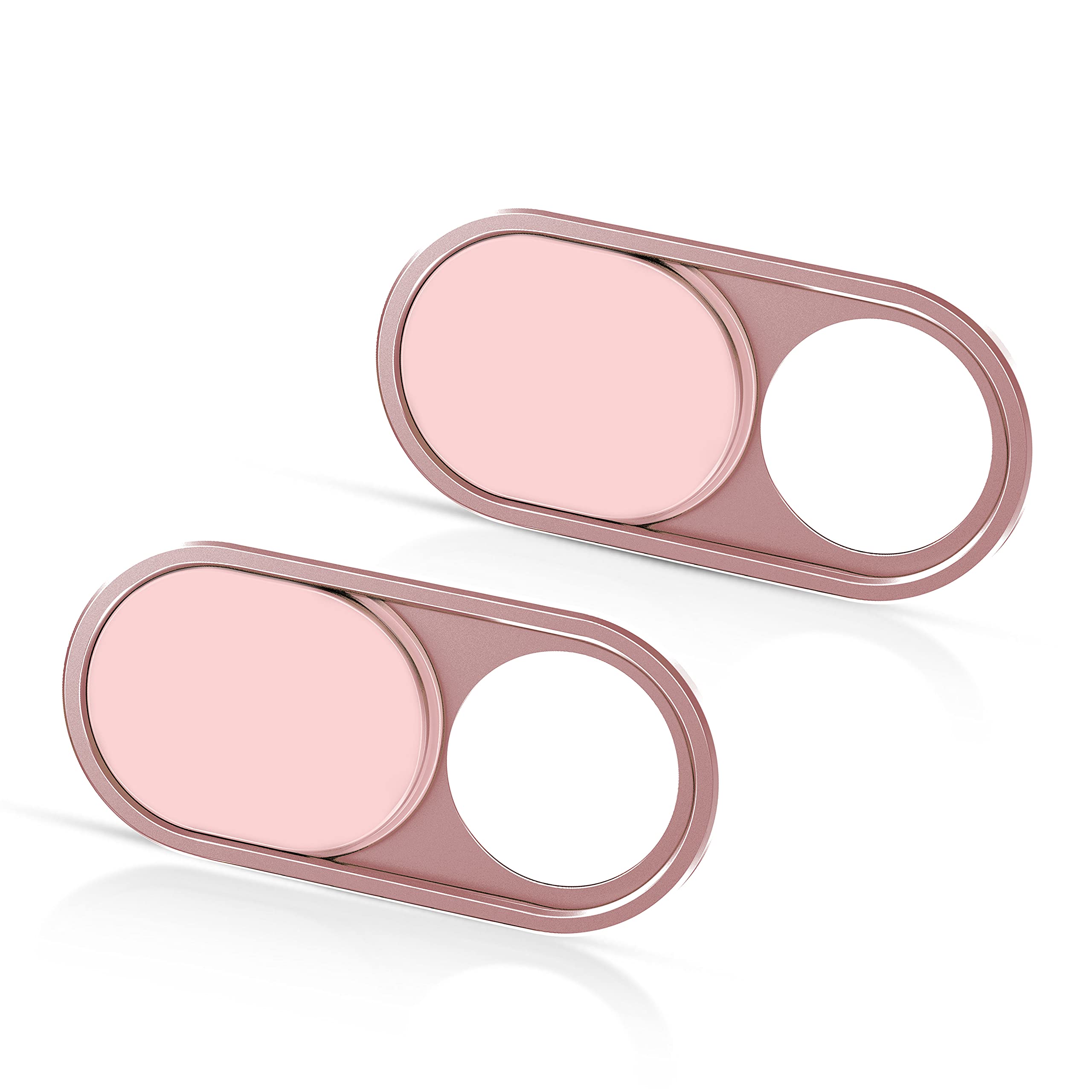 CloudValley camcorder laptop camera cover slide in pink, ultra-thin metal 0.023 inch for privacy and protection.