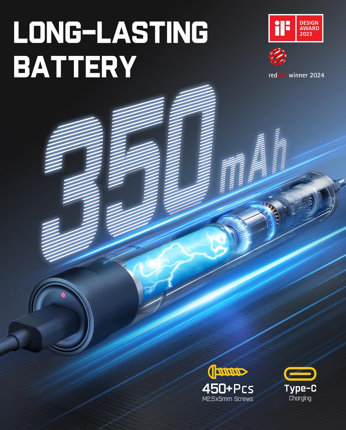Fanttik E1 Max Electric Screwdriver, 53-in-1 Screwdriver for DIY by Fanttik - Angle View 7