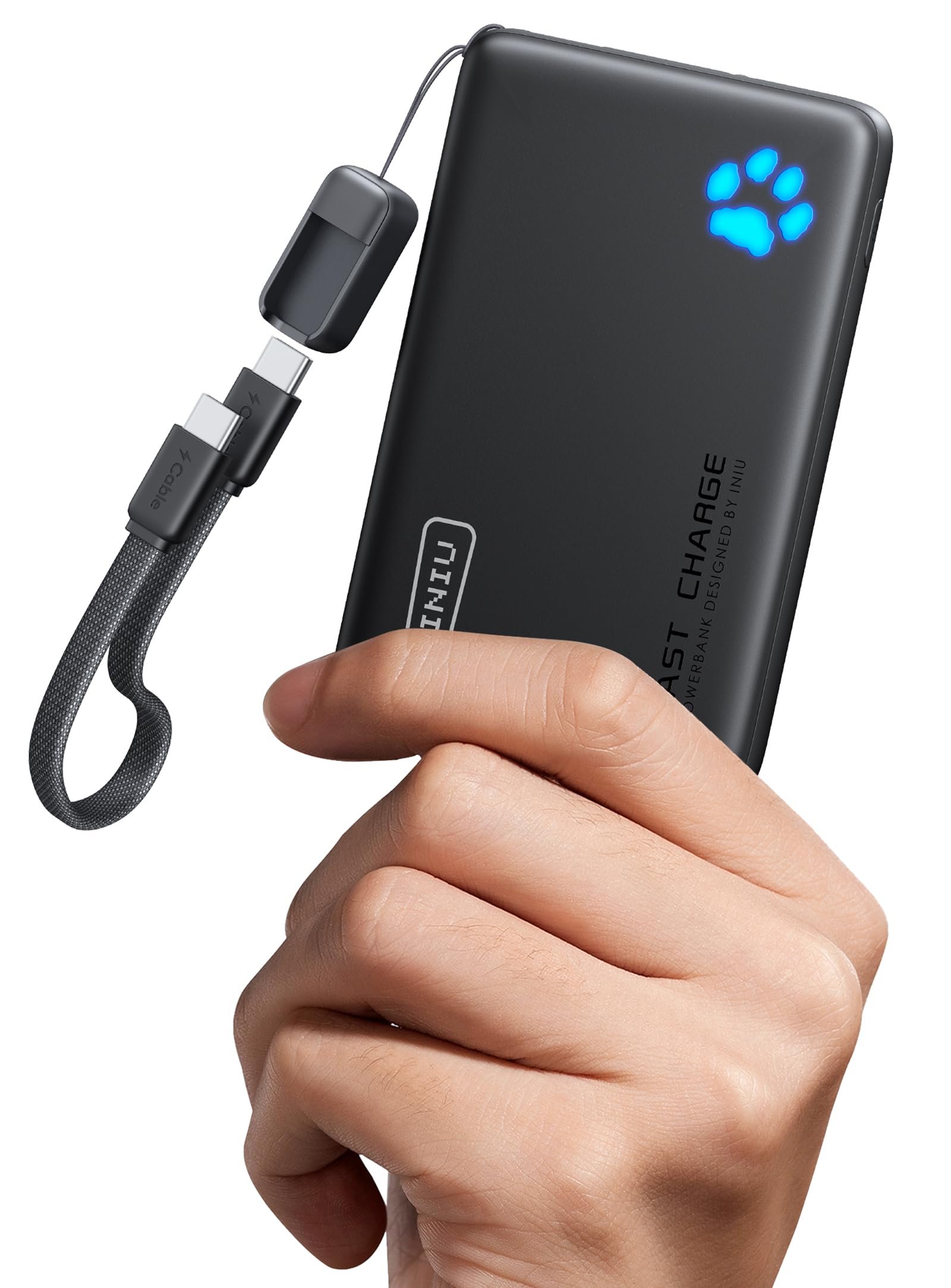 INIU 10000mAh 45W Fast Charging Portable Charger, Smaller Travel Power Bank - INIU Official Product View 1