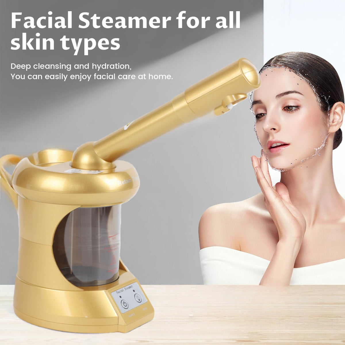 Facial Steamer Cleaning Face Steamer for Hydrating Personal - Retain Time Official Imagery - 4