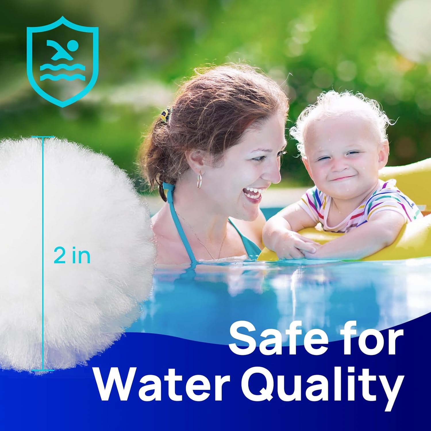 AQUASTRONG reusable pool filter balls for sand filters, 71g package, designed for effective pool water filtration.