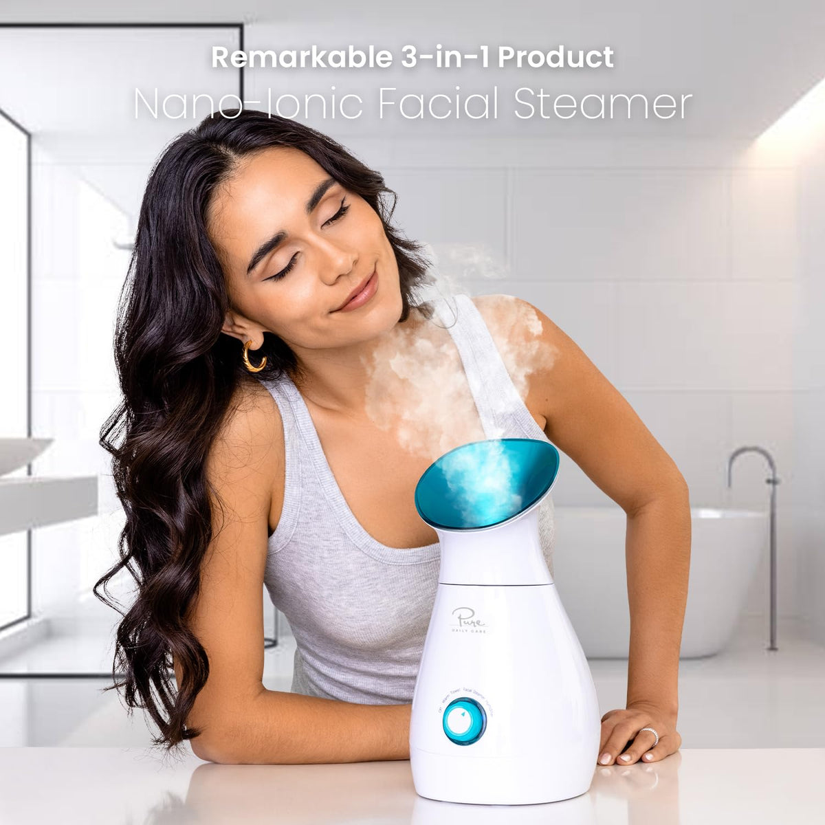 Pure Daily Care NanoSteamer Large 3 in 1 Nano Ionic Facial - Pure Daily Care Official Imagery - 6