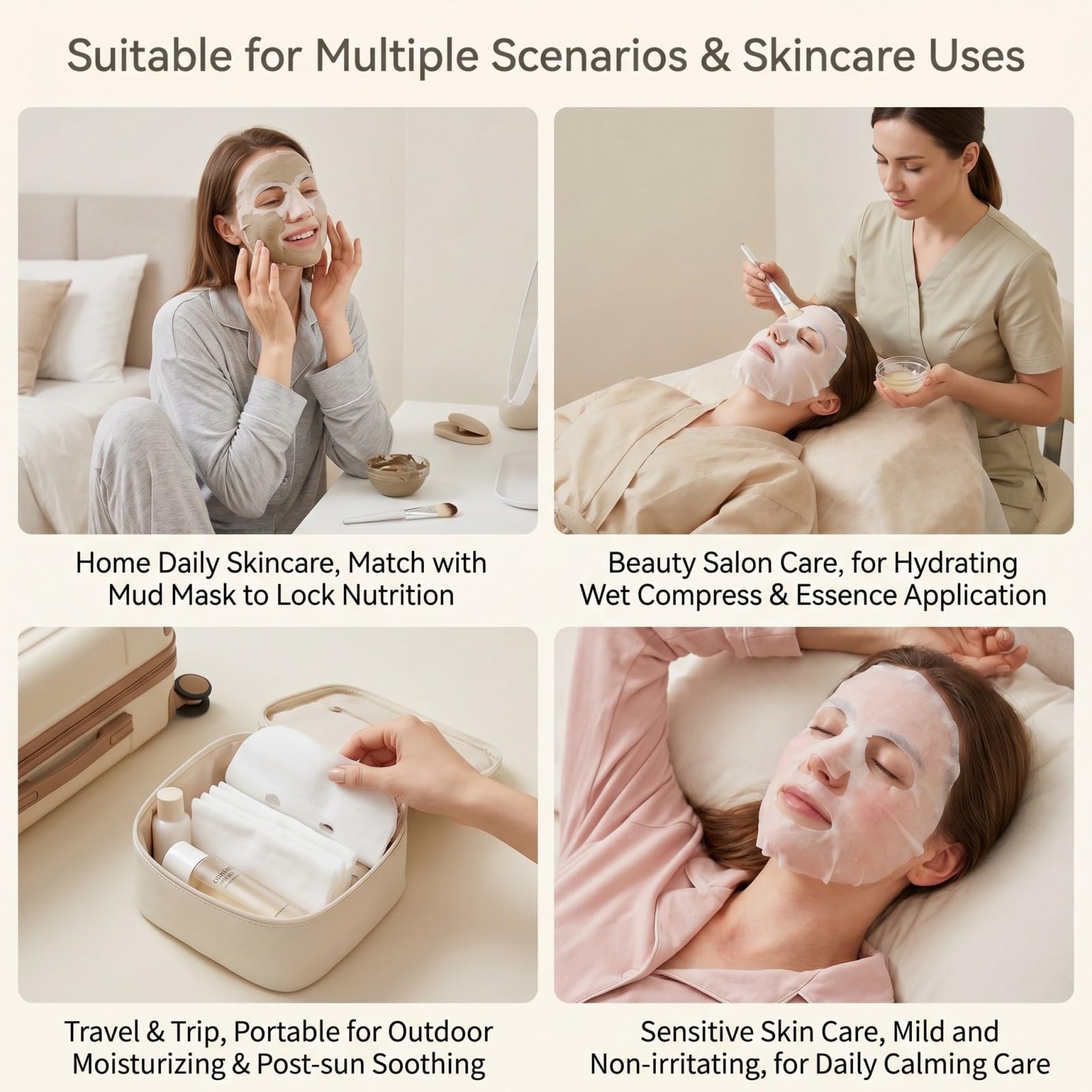 UPSTORE 100 Sheets Gauze Mask Large Precut Gauze Face Masks Soft - UP