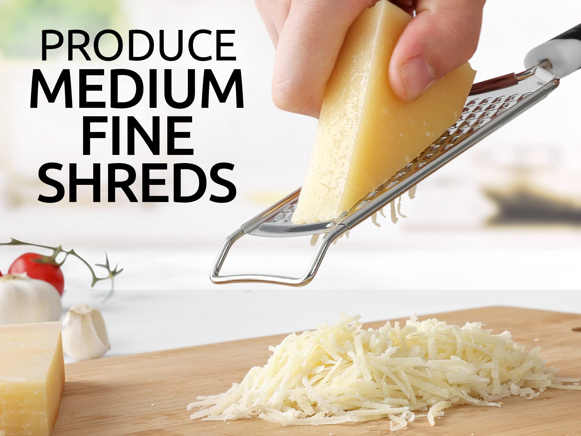 Zulay Kitchen Professional Cheese Grater Stainless Steel - Durabl by Zulay Kitchen - Angle View 7