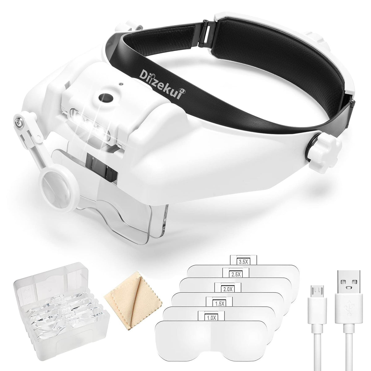 Dilzekui Magnifying Glass with Light 1X 14X Rechargeable - Dilzekui Official Imagery - 1