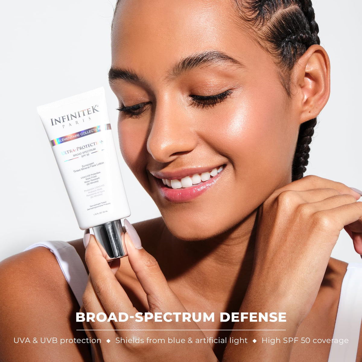 Infinitek Paris Tinted Mineral Sunscreen SPF 50 Ultra - Infinitek Official Imagery - 3