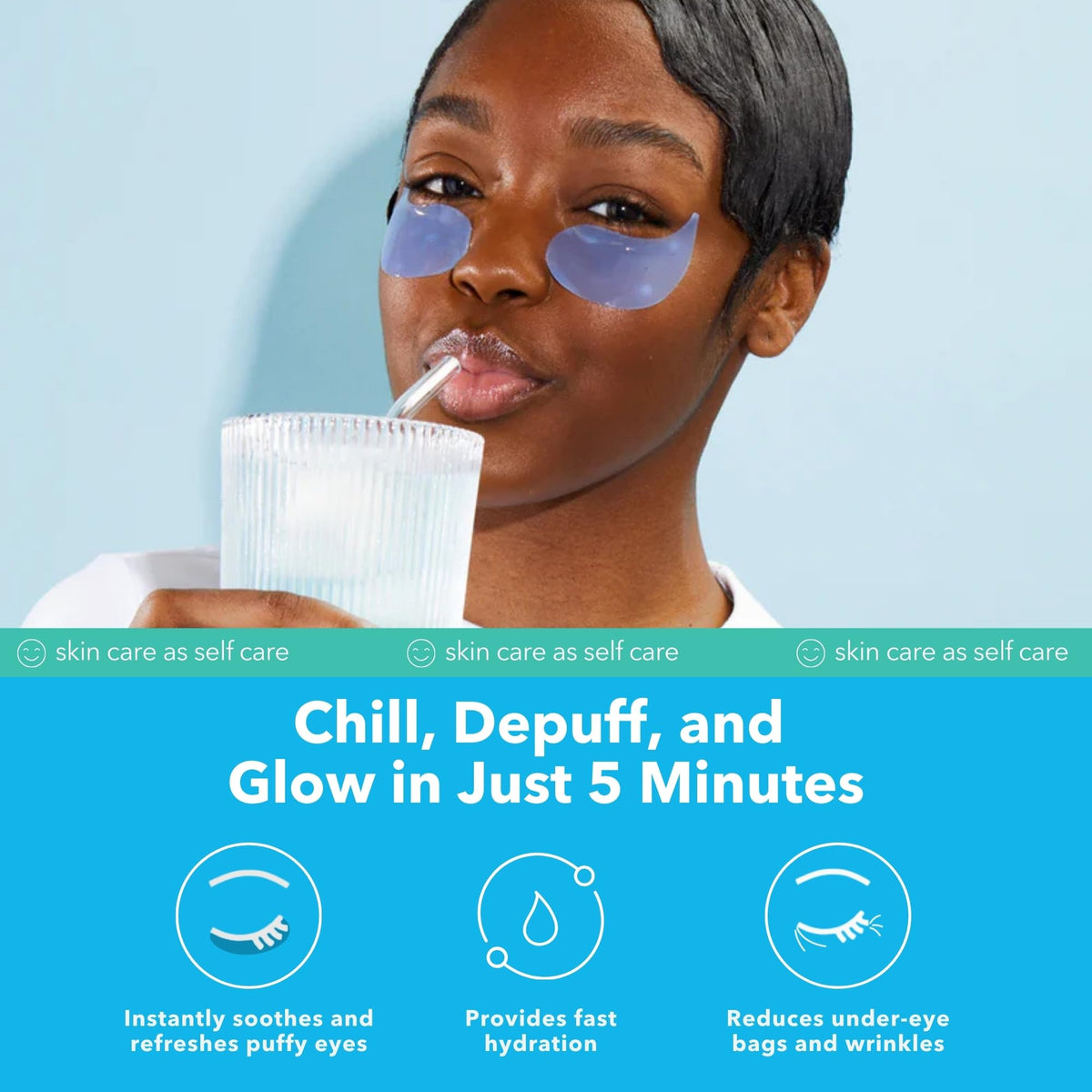 Patchology On Ice Cooling Blue Under Eye Patches for Puffy - Patchology Official Imagery - 6