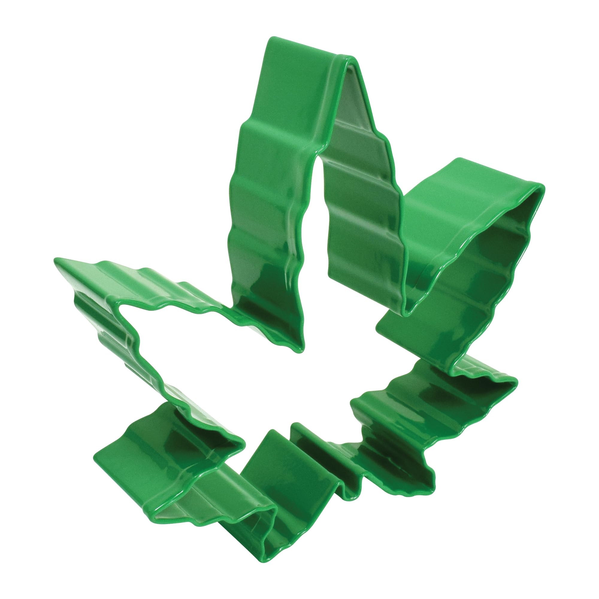 R&M Marijuana Leaf 4" Green Polyresin Coated Cookie Cutter - View 2