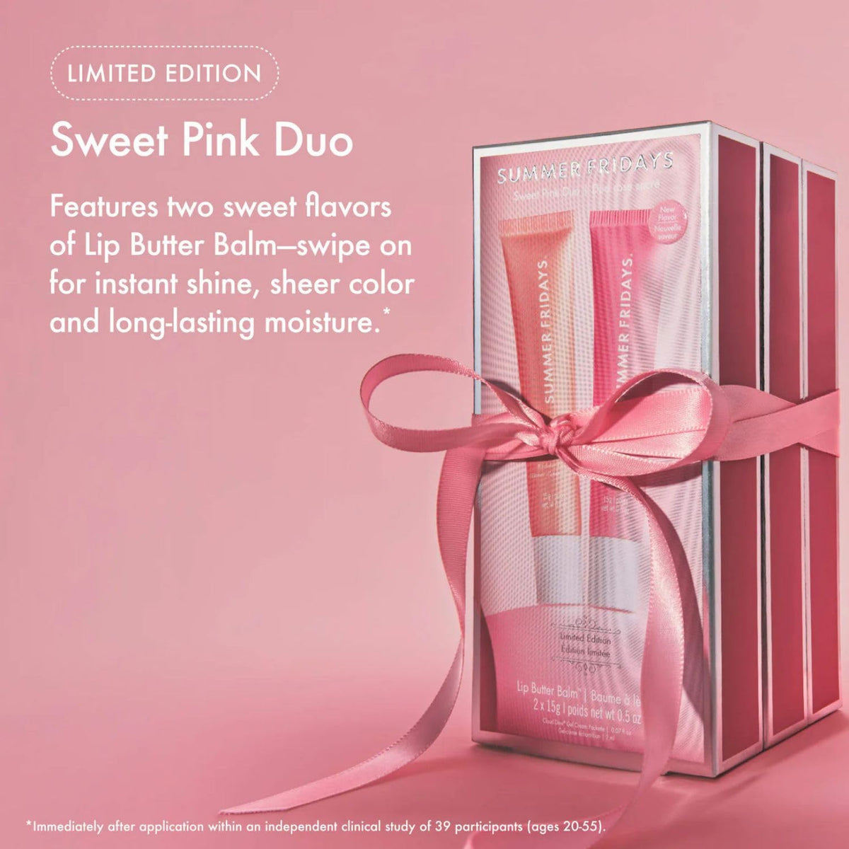 Summer Fridays Tinted Lip Butter Balm Sweet Pink Duo Gift - Summer Fridays Official Imagery - 3
