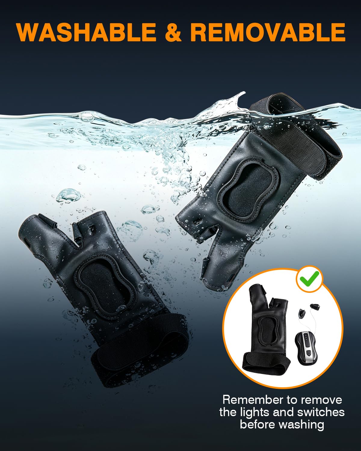 Yoozon Rechargeable LED Flashlight Gloves, Stocking Stuffers for Men Him Dad - Yoozon Official Product View 6